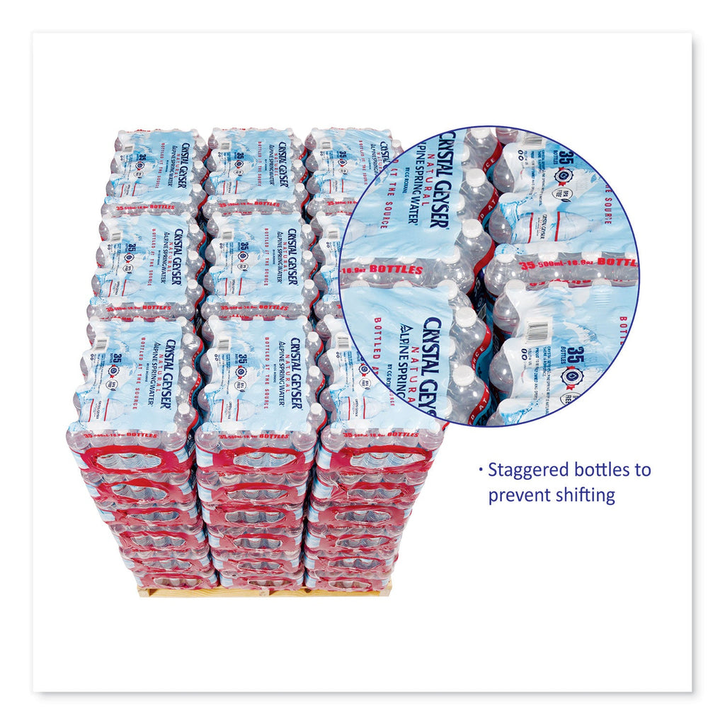 Crystal Geyser Alpine Spring Water, 16.9 oz Bottle, 35/Case, 54 Cases/Pallet