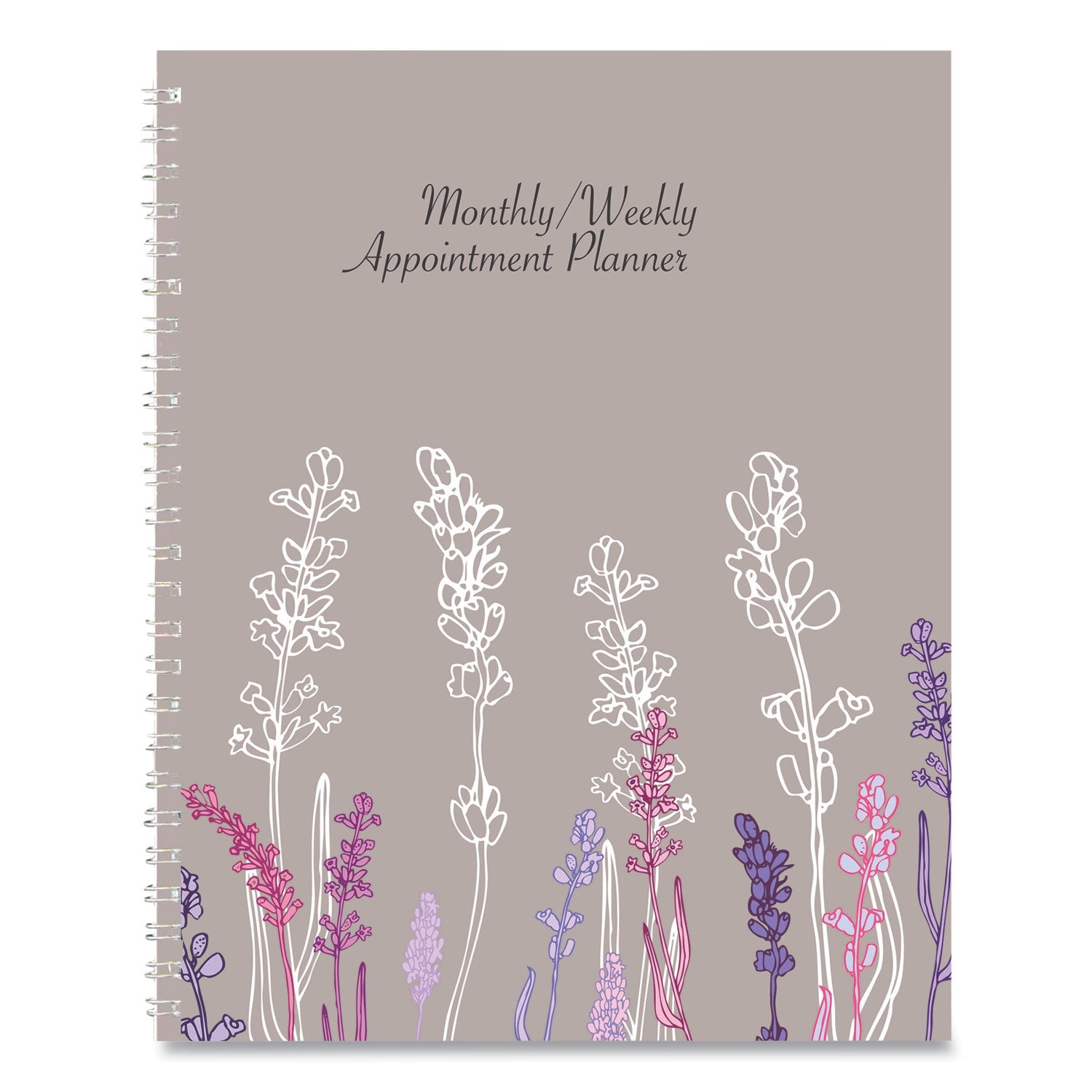 House of Doolittle Recycled Wild Flower Weekly/Monthly Planner, Wild Flowers Artwork, 9 x 7, Gray/White/Purple Cover, 12-Month (Jan-Dec): 2023