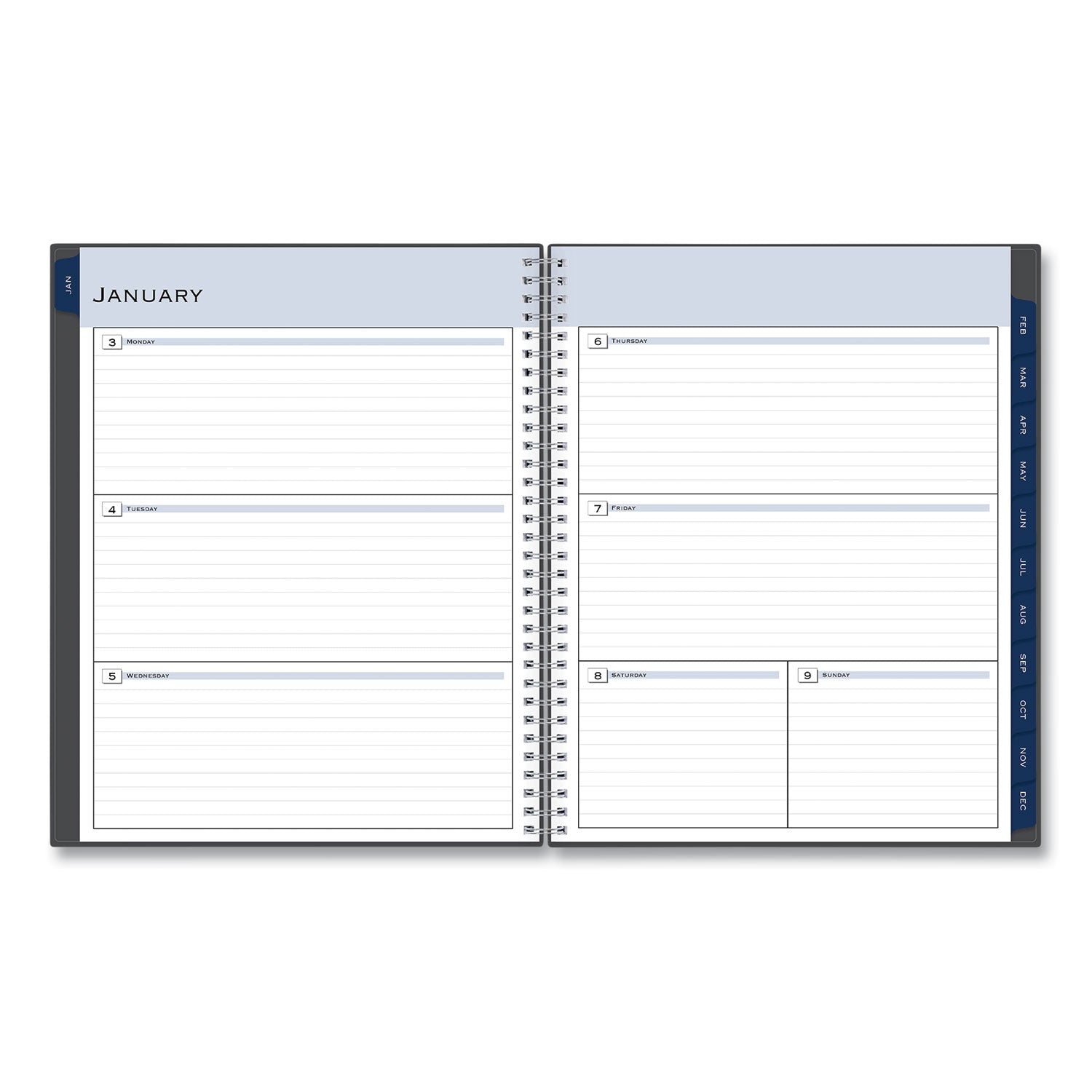 Blue Sky Passages Weekly/Monthly Planner, 11 x 8.5, Charcoal Cover, 12-Month (Jan to Dec): 2023
