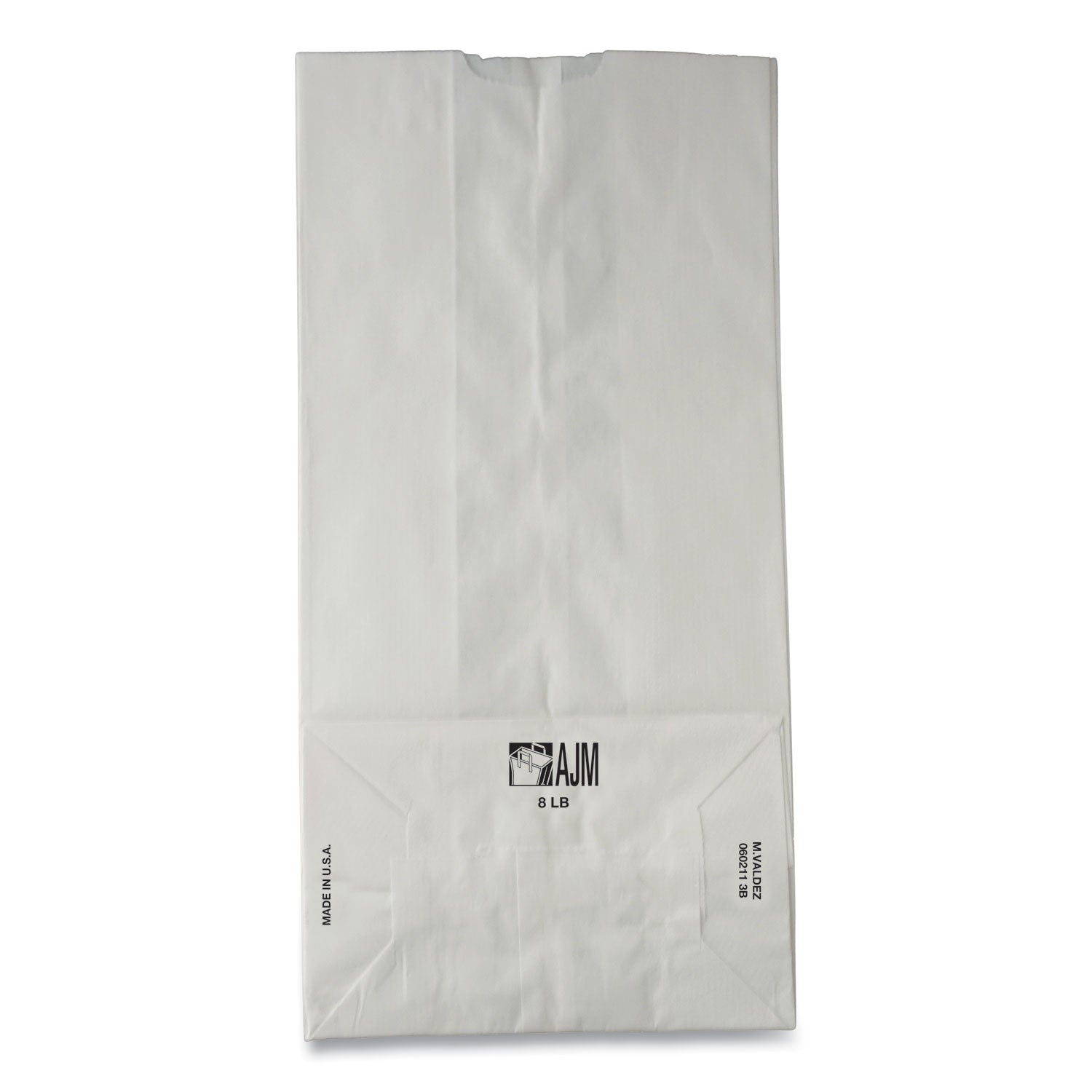 General Grocery Paper Bags, 35 lb Capacity, #8, 6.13" x 4.17" x 12.44", White, 500 Bags