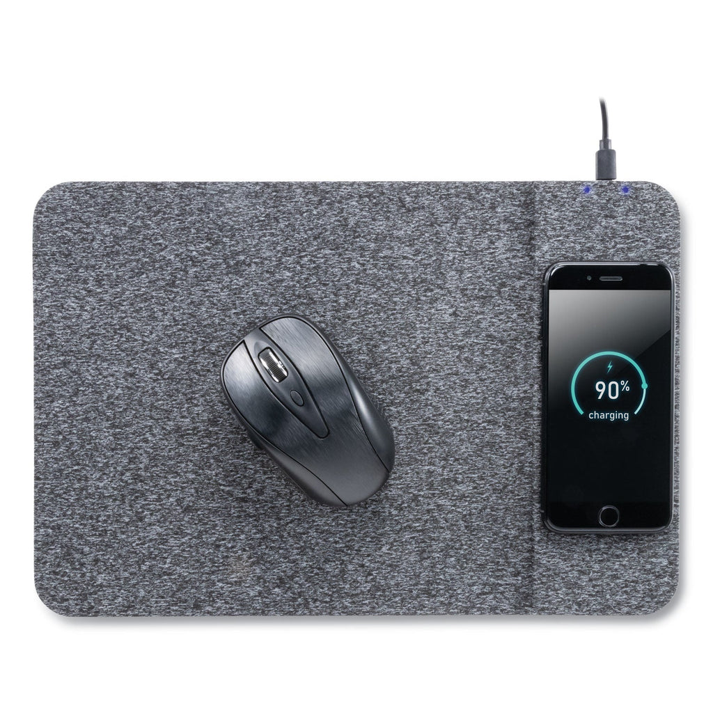 Allsop Powertrack Wireless Charging Mouse Pad, 13 x 8.75, Gray