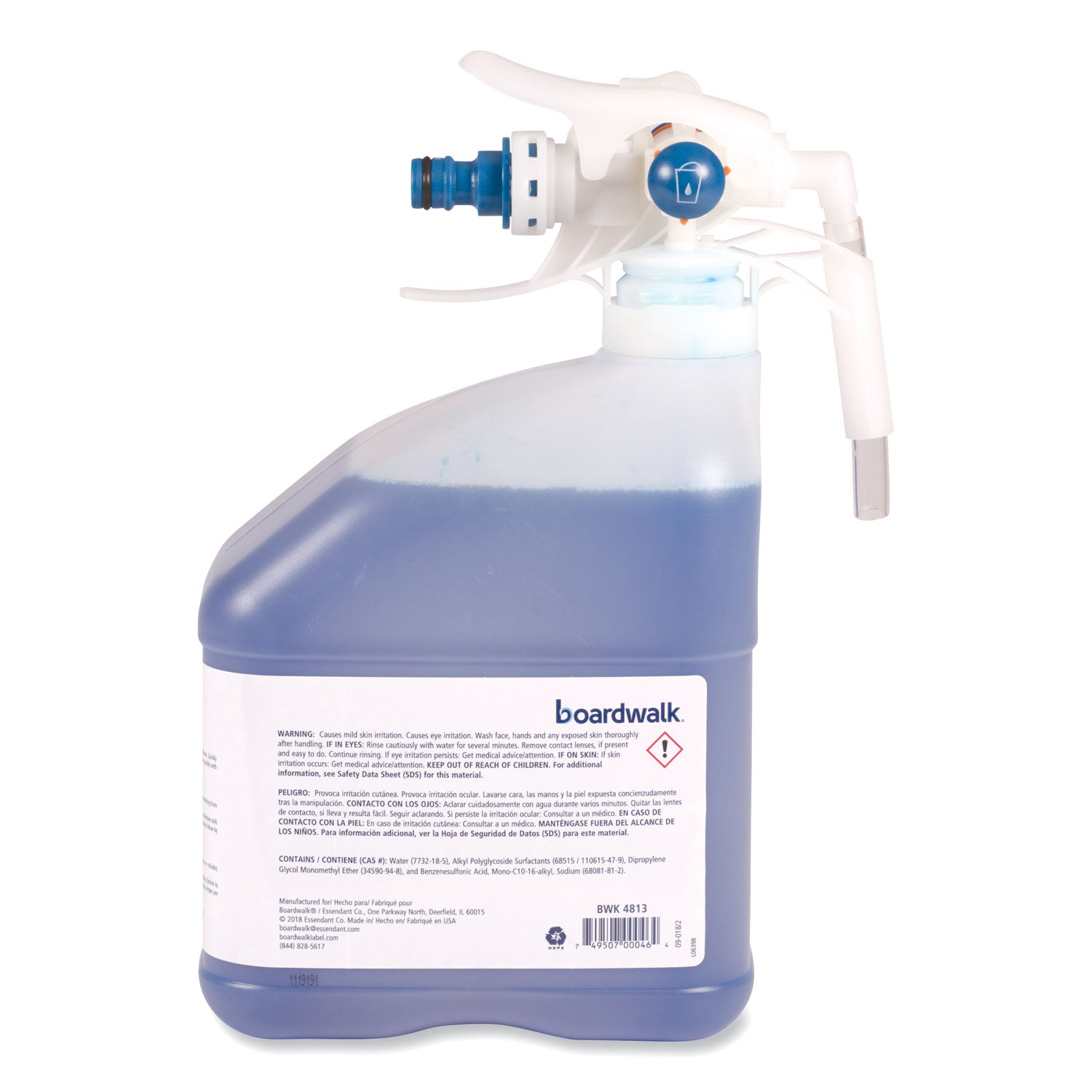 Boardwalk PDC Glass Cleaner, 3 Liter Bottle, 2/Carton