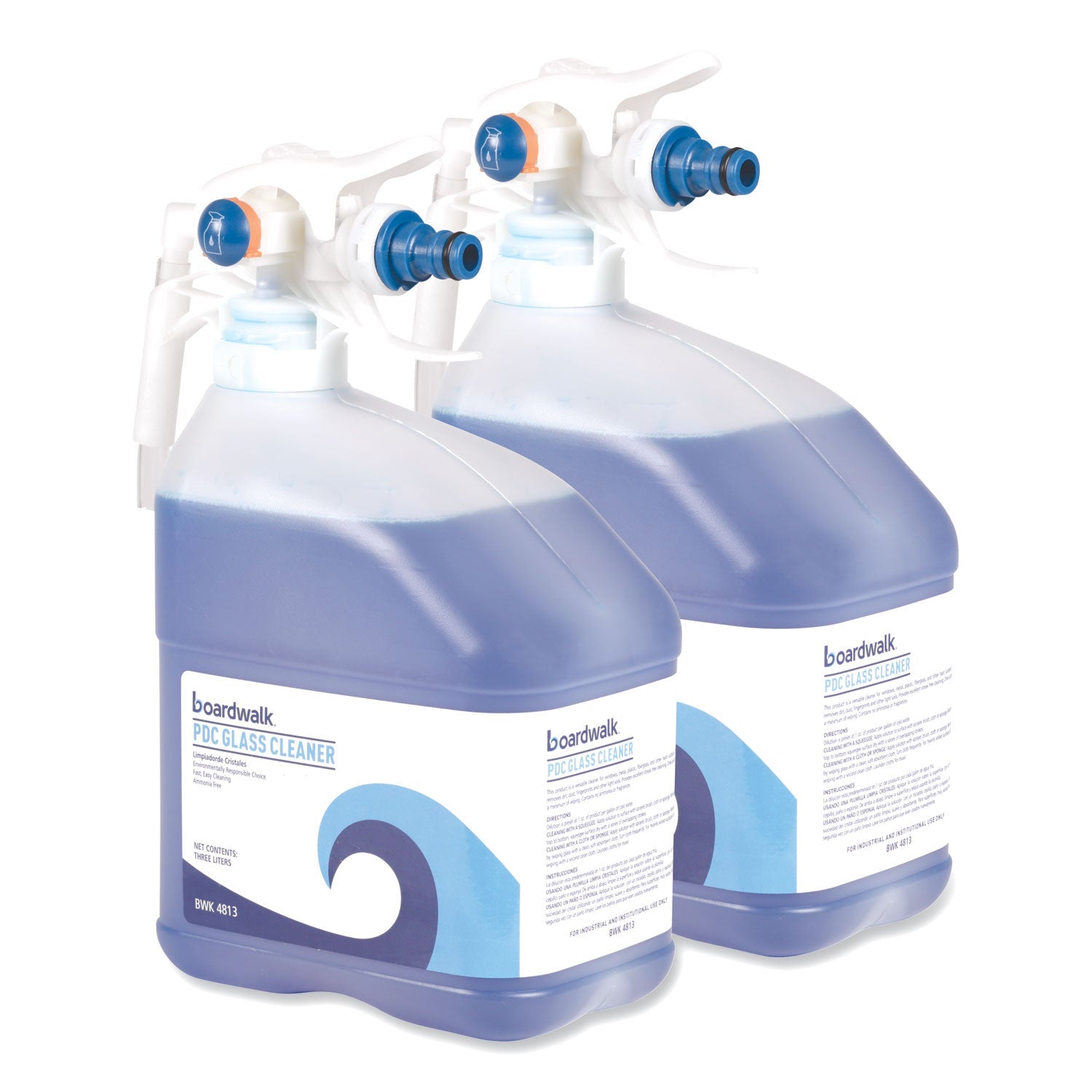 Boardwalk PDC Glass Cleaner, 3 Liter Bottle, 2/Carton