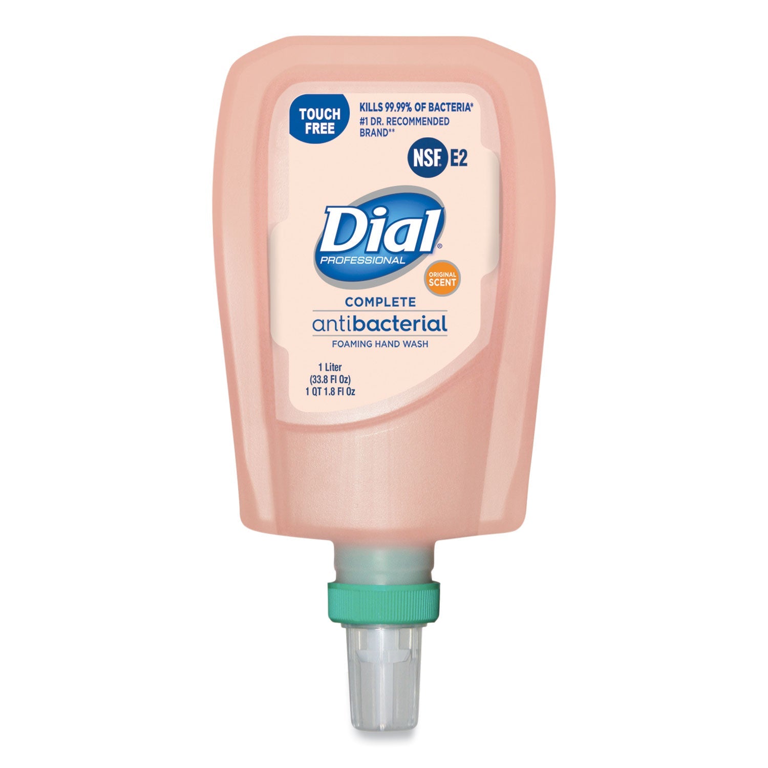 Dial Antibacterial Foaming Hand Wash Refill for FIT Touch Free Dispenser, Original, 1 L, 3/Carton