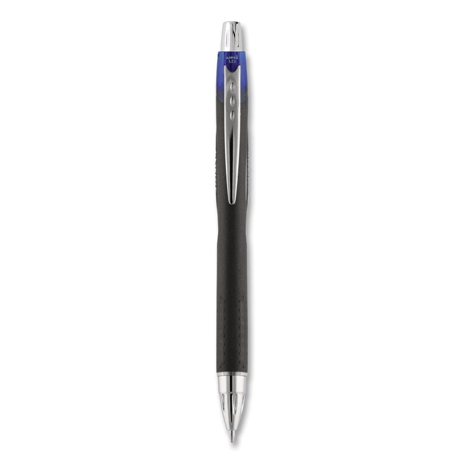 uniball Jetstream Retractable Ballpoint Pen, Bold 1 mm, Blue Ink, Black Barrel