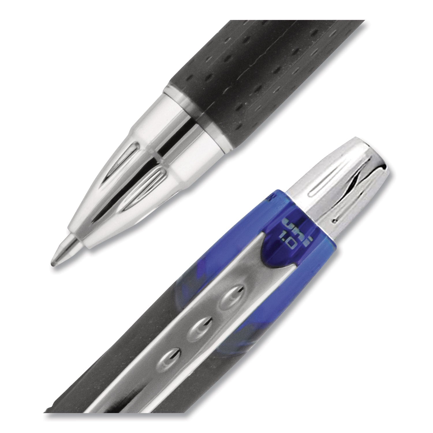 uniball Jetstream Retractable Ballpoint Pen, Bold 1 mm, Blue Ink, Black Barrel