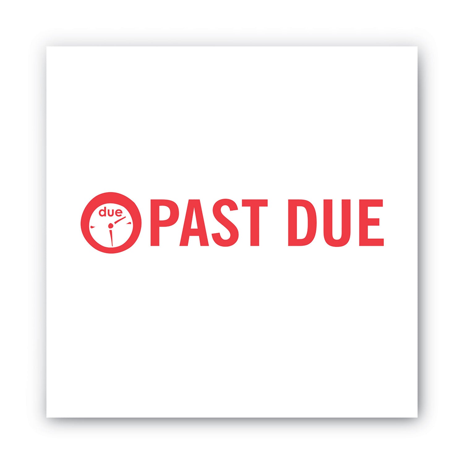 ACCUSTAMP2 Pre-Inked Shutter Stamp, Red, PAST DUE, 1.63 x 0.5