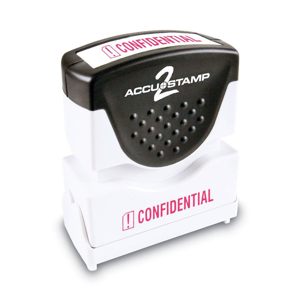 ACCUSTAMP2 Pre-Inked Shutter Stamp, Red, CONFIDENTIAL, 1.63 x 0.5