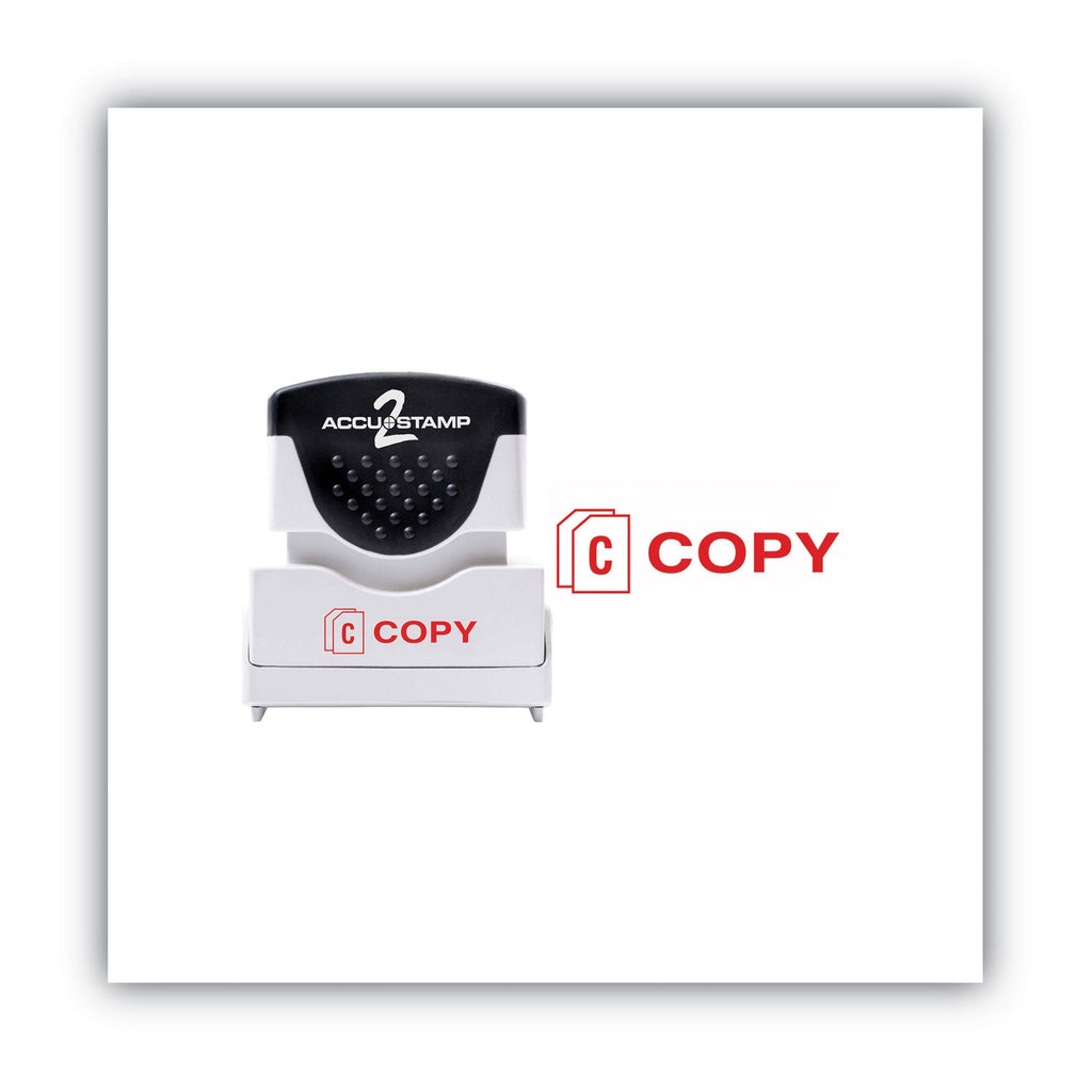 ACCUSTAMP2 Pre-Inked Shutter Stamp, Red, COPY, 1.63 x 0.5