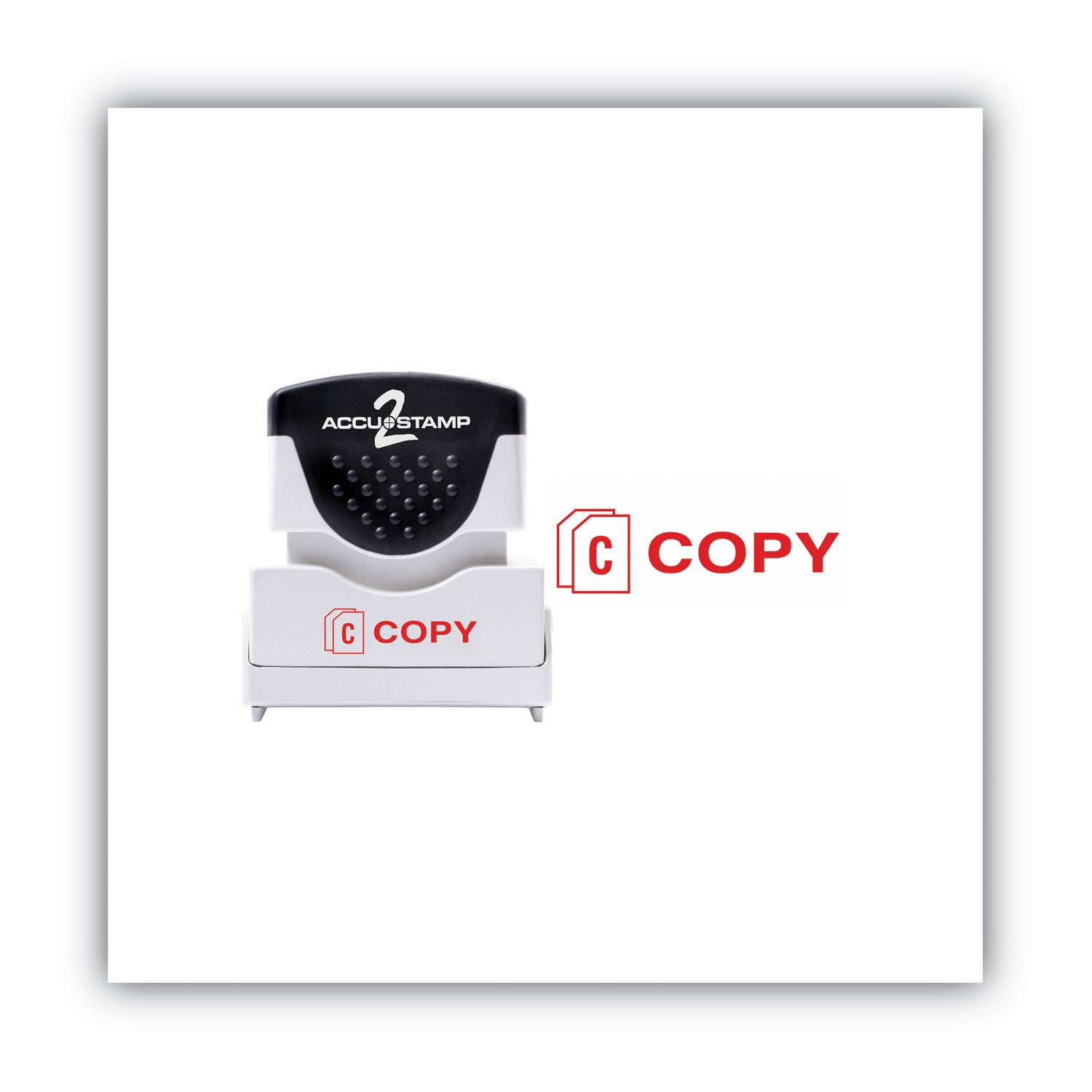 ACCUSTAMP2 Pre-Inked Shutter Stamp, Red, COPY, 1.63 x 0.5