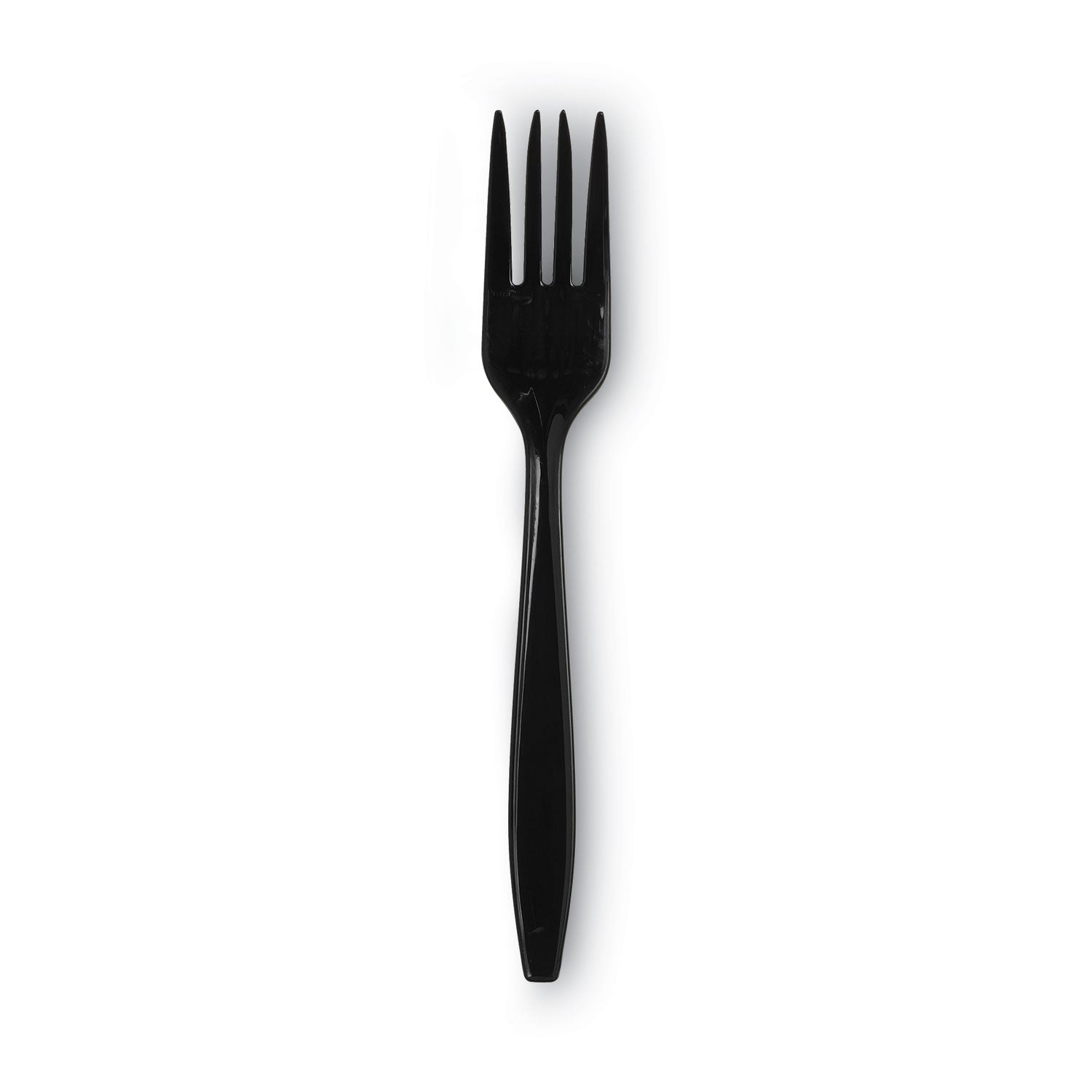 Dixie Individually Wrapped Heavyweight Forks, Polypropylene, Black, 1,000/Carton