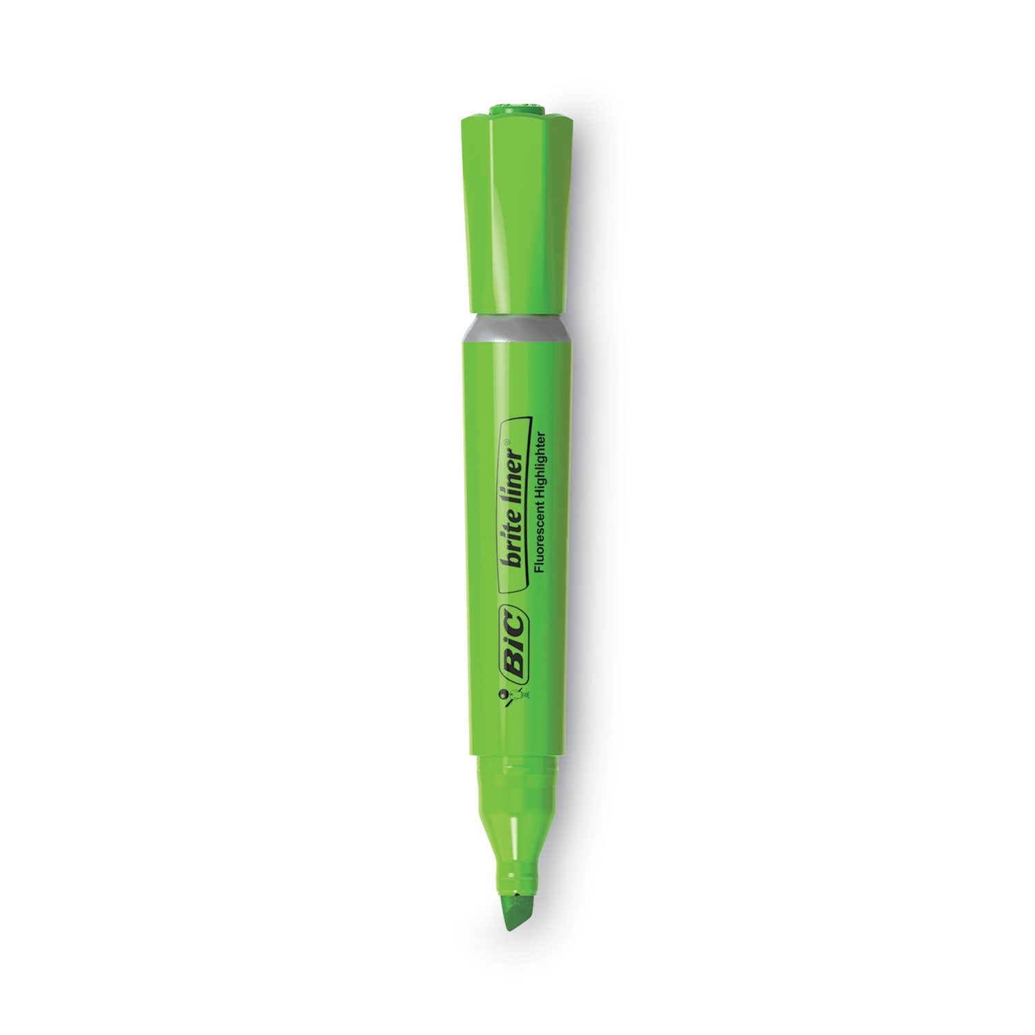 BIC Brite Liner Tank-Style Highlighter, Assorted Ink Colors, Chisel Tip, Assorted Barrel Colors, 4/Set
