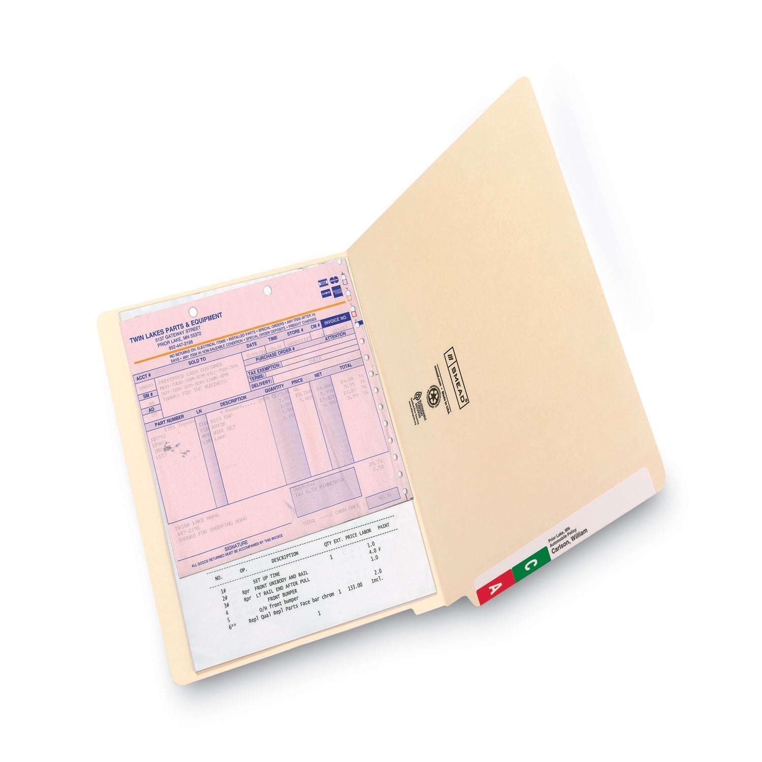 Smead Heavyweight Manila End Tab Folders, 9.5" High Front, Straight Tabs, Legal Size, 0.75" Expansion, Manila, 100/Box