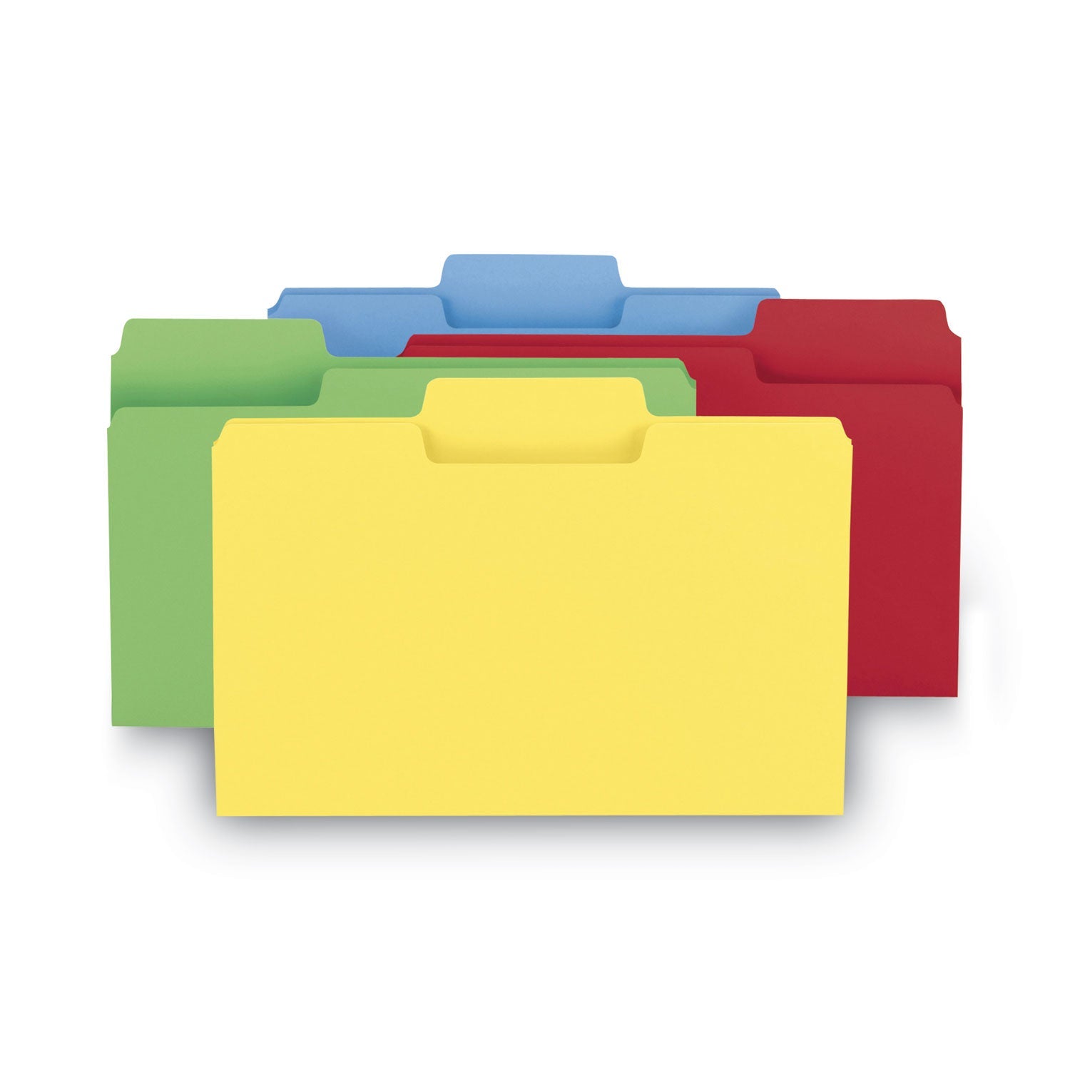 Smead SuperTab Colored File Folders, 1/3-Cut Tabs: Assorted, Legal Size, 0.75" Expansion, 14-pt Stock, Assorted Colors, 50/Box