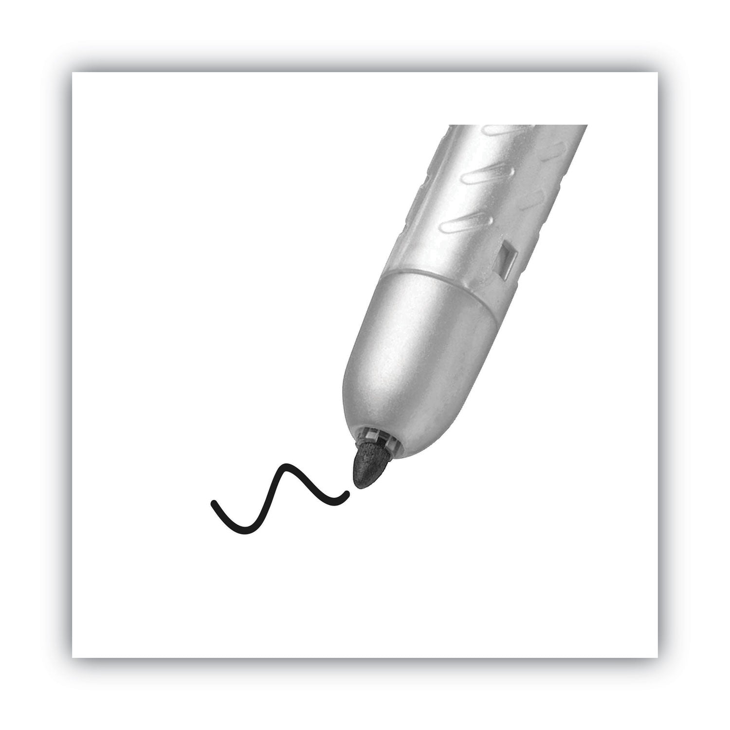 BIC Intensity Retractable Permanent Marker, Fine Bullet Tip, Black, Dozen