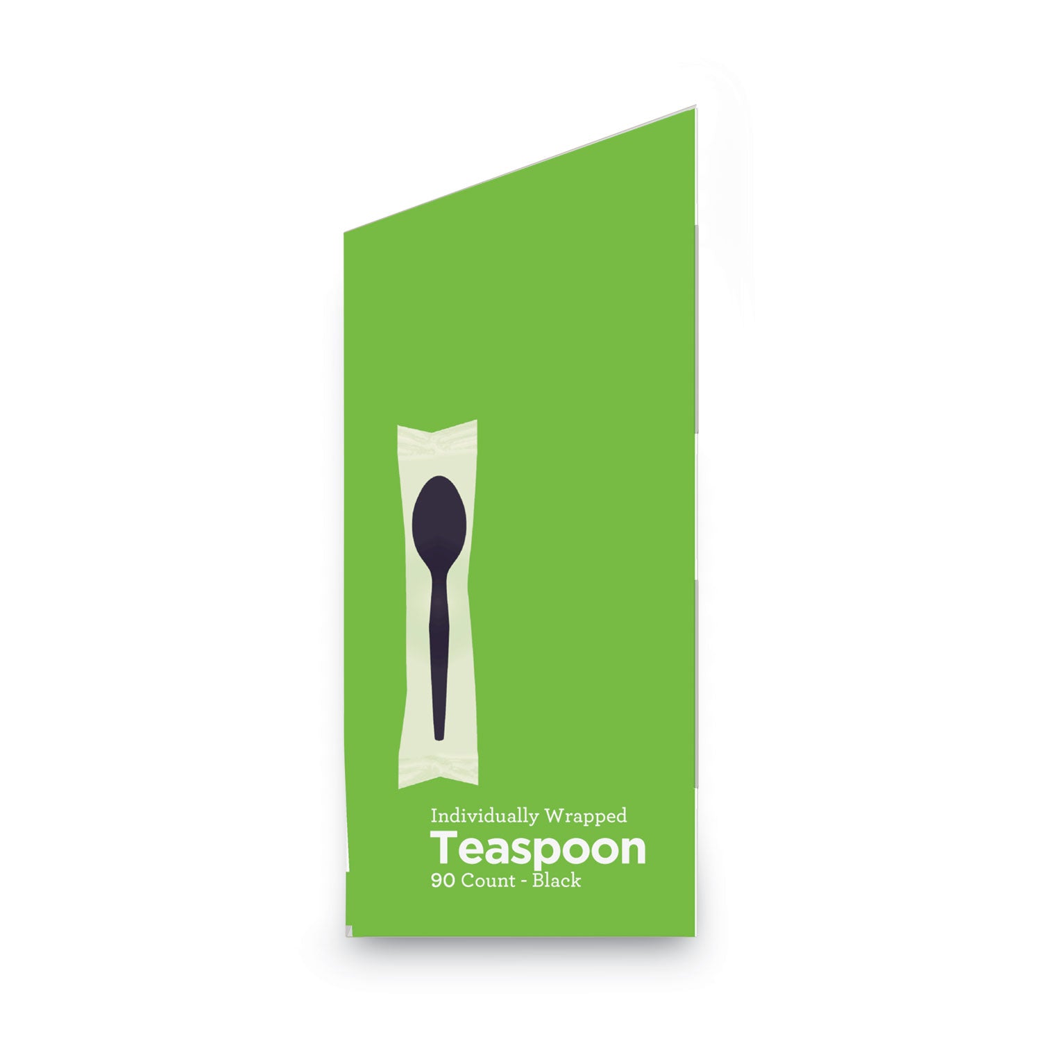 Dixie Grab’N Go Wrapped Cutlery, Teaspoons, Black, 90/Box, 6 Box/Carton