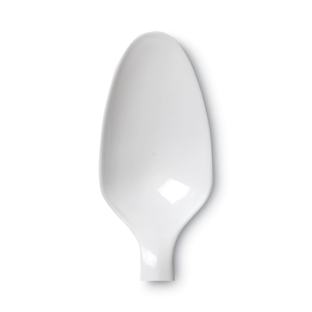 Dixie Plastic Cutlery, Mediumweight Teaspoons, White, 1,000/Carton