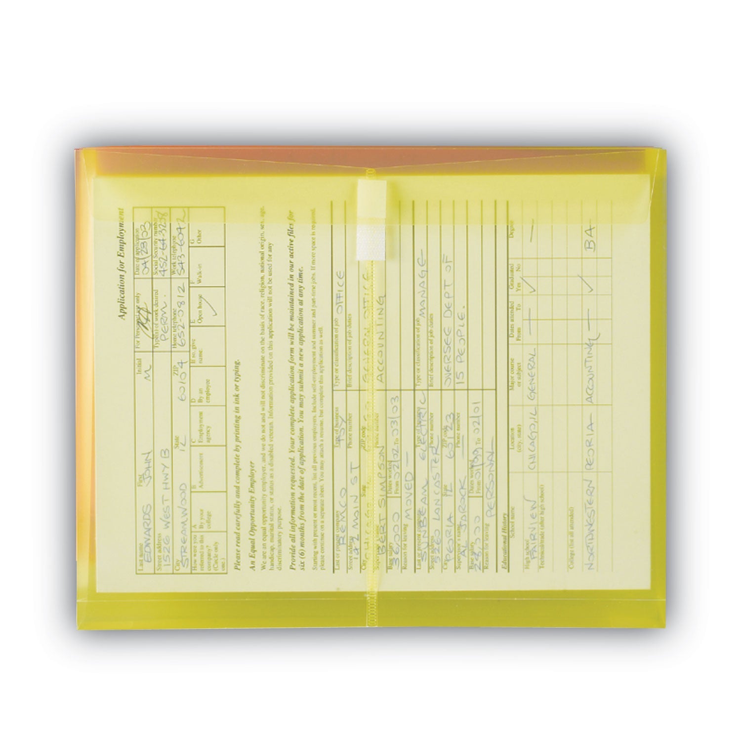 Smead Poly Side-Load Envelopes, Fold-Over Closure, 9.75 x 11.63, Assorted Colors, 6/Pack