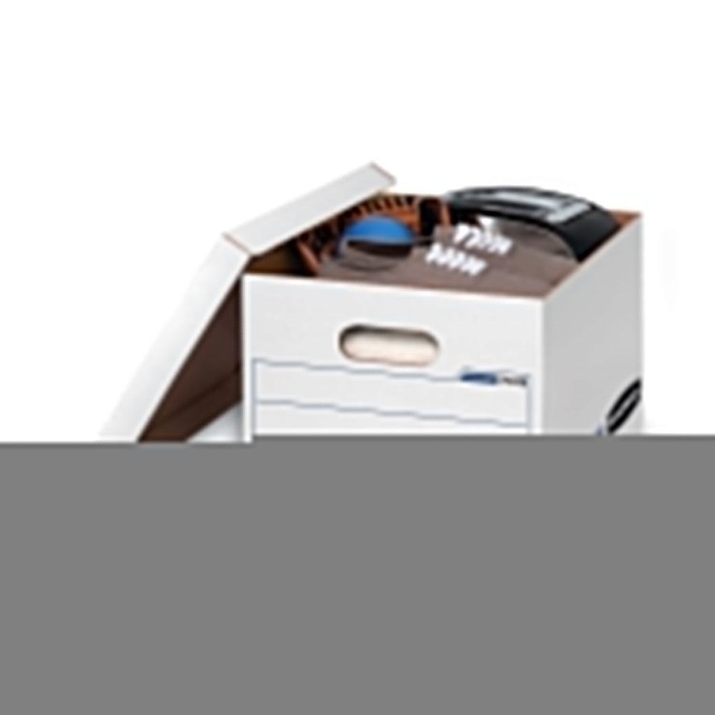 Bankers Box STOR/FILE Basic-Duty Storage Boxes, Letter/Legal Files, 12.5" x 16.25" x 10.5", Kraft/Green, 12/Carton