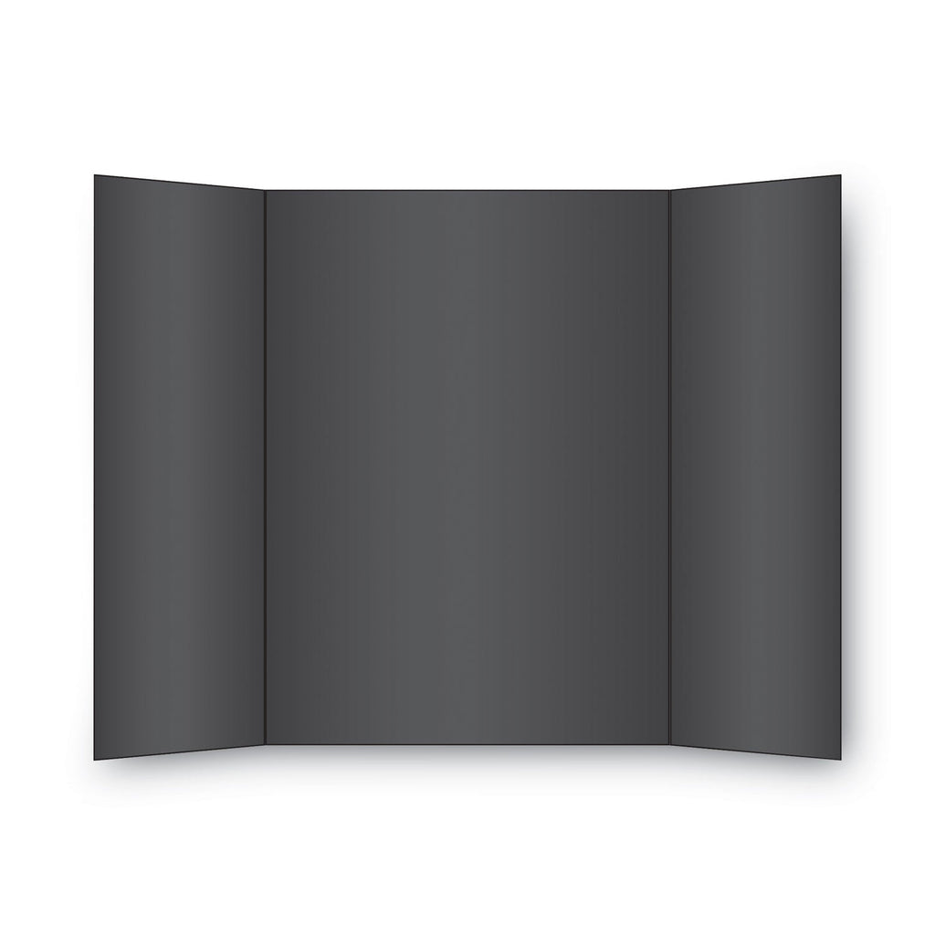 Eco Brites Two Cool Tri-Fold Poster Board, 36 x 48, Black/White, 6/Carton