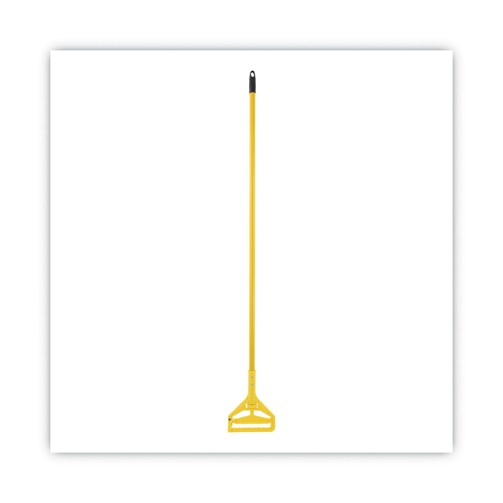 Boardwalk Quick Change Side-Latch Plastic Mop Head Handle, 60" Aluminum Handle, Yellow
