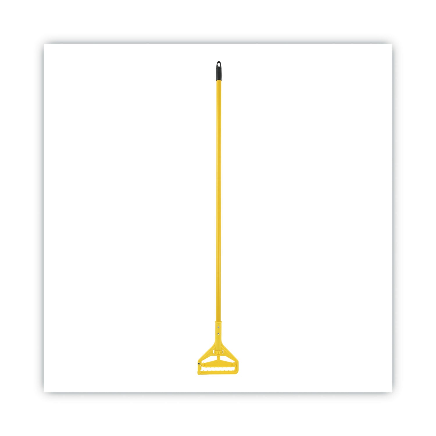 Boardwalk Quick Change Side-Latch Plastic Mop Head Handle, 60" Aluminum Handle, Yellow