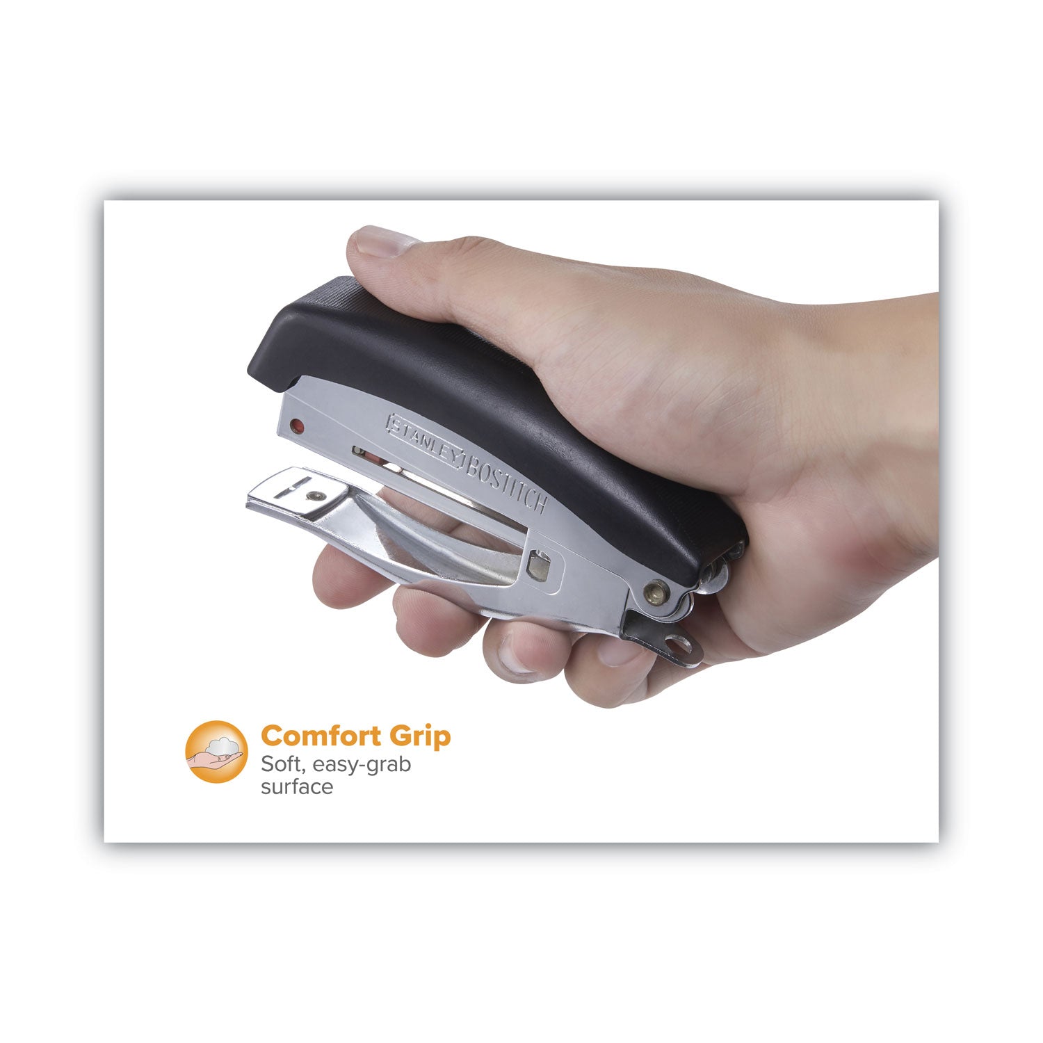 Bostitch Deluxe Hand-Held Stapler, 20-Sheet Capacity, Black