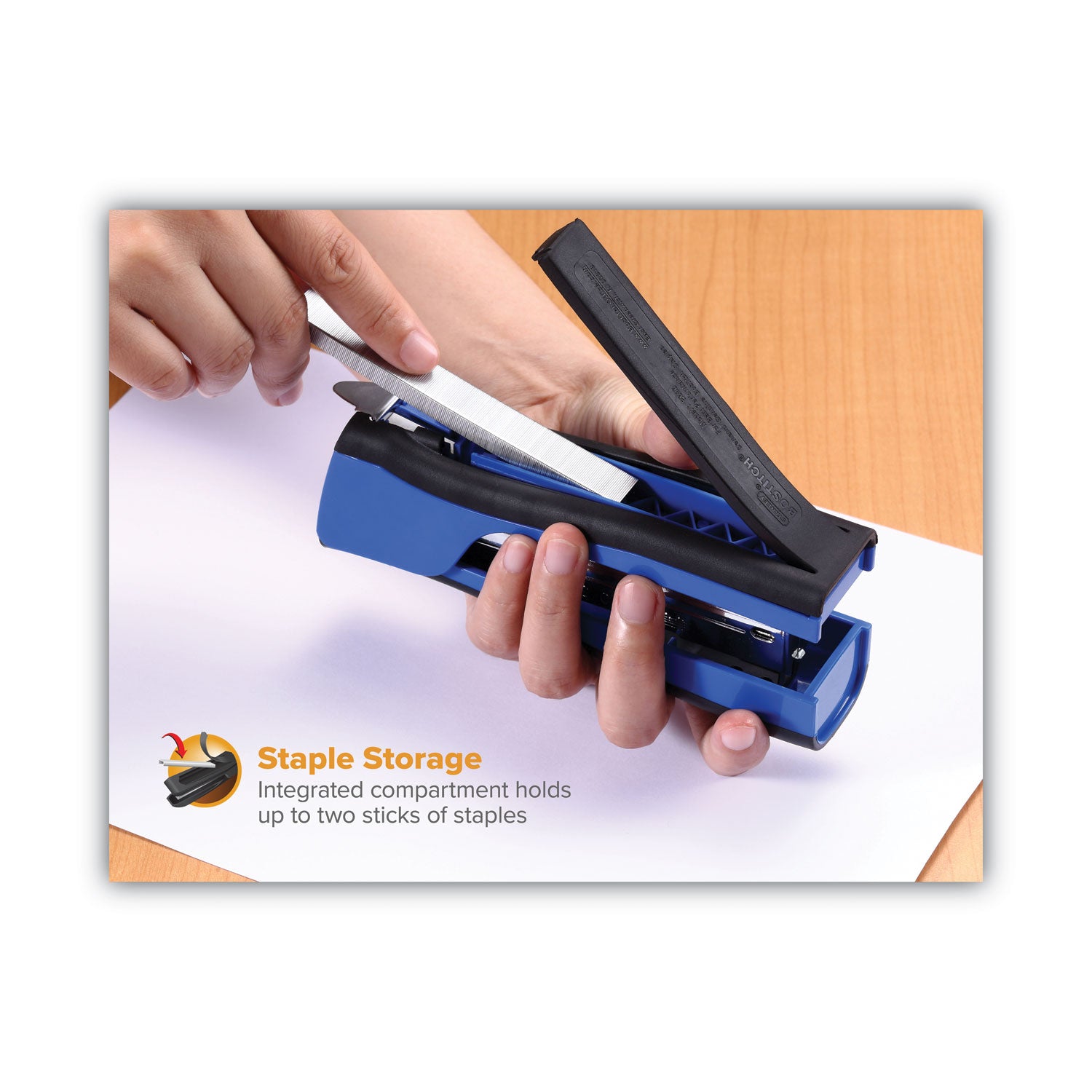 Bostitch Dynamo Stapler, 20-Sheet Capacity, Blue