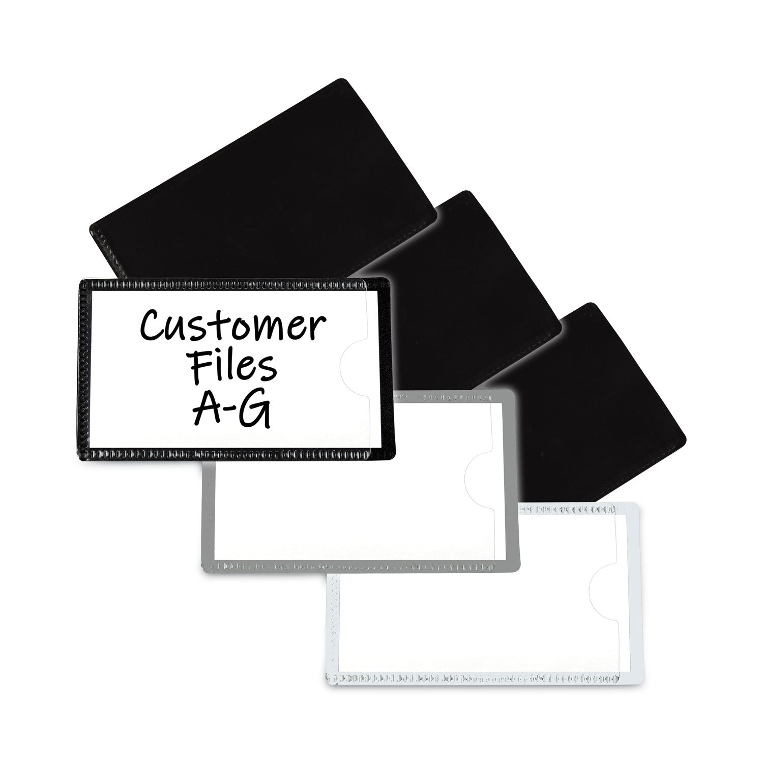 C-Line Slap-Stick Magnetic Label Holders, Side Load, 4.25 x 2.5, White, 10/Pack