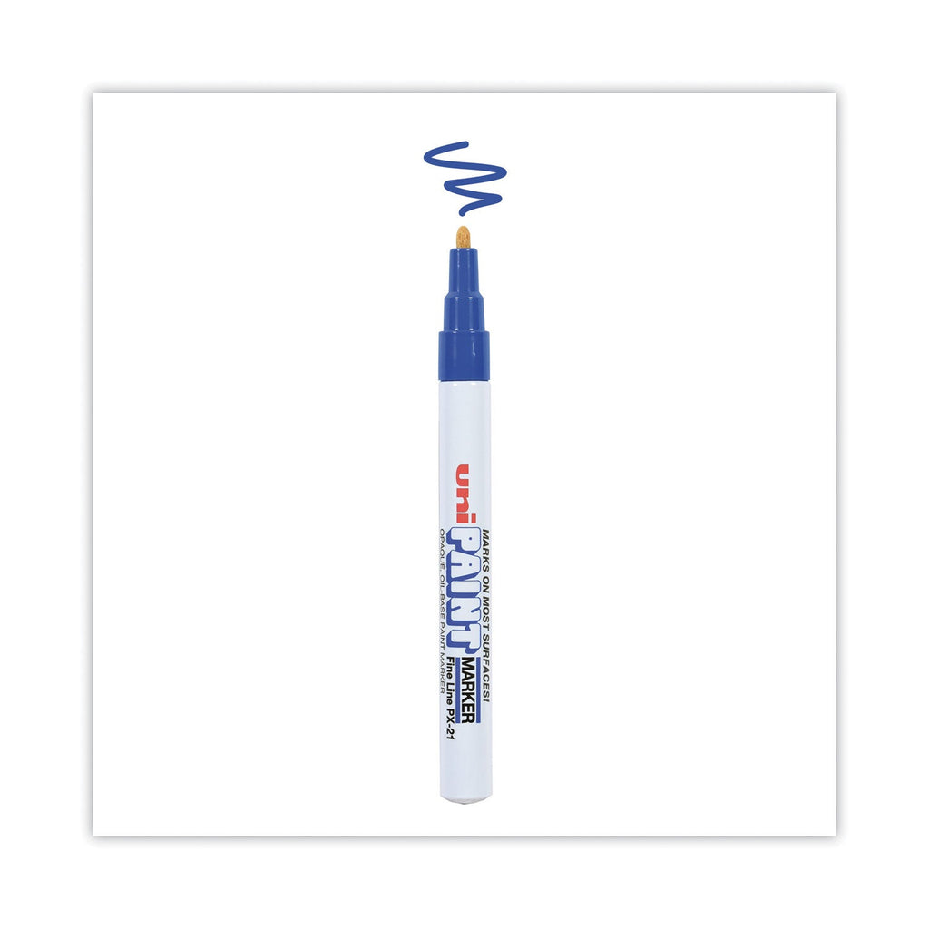 uni Permanent Marker, Fine Bullet Tip, Blue