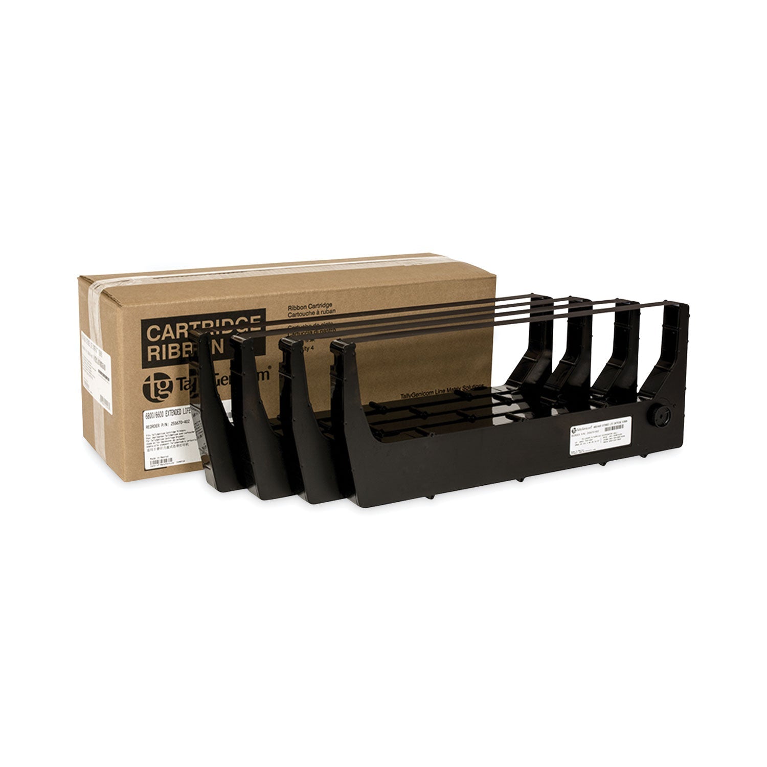 TallyGenicom 255661402 Ribbon, Black, 4/Pack