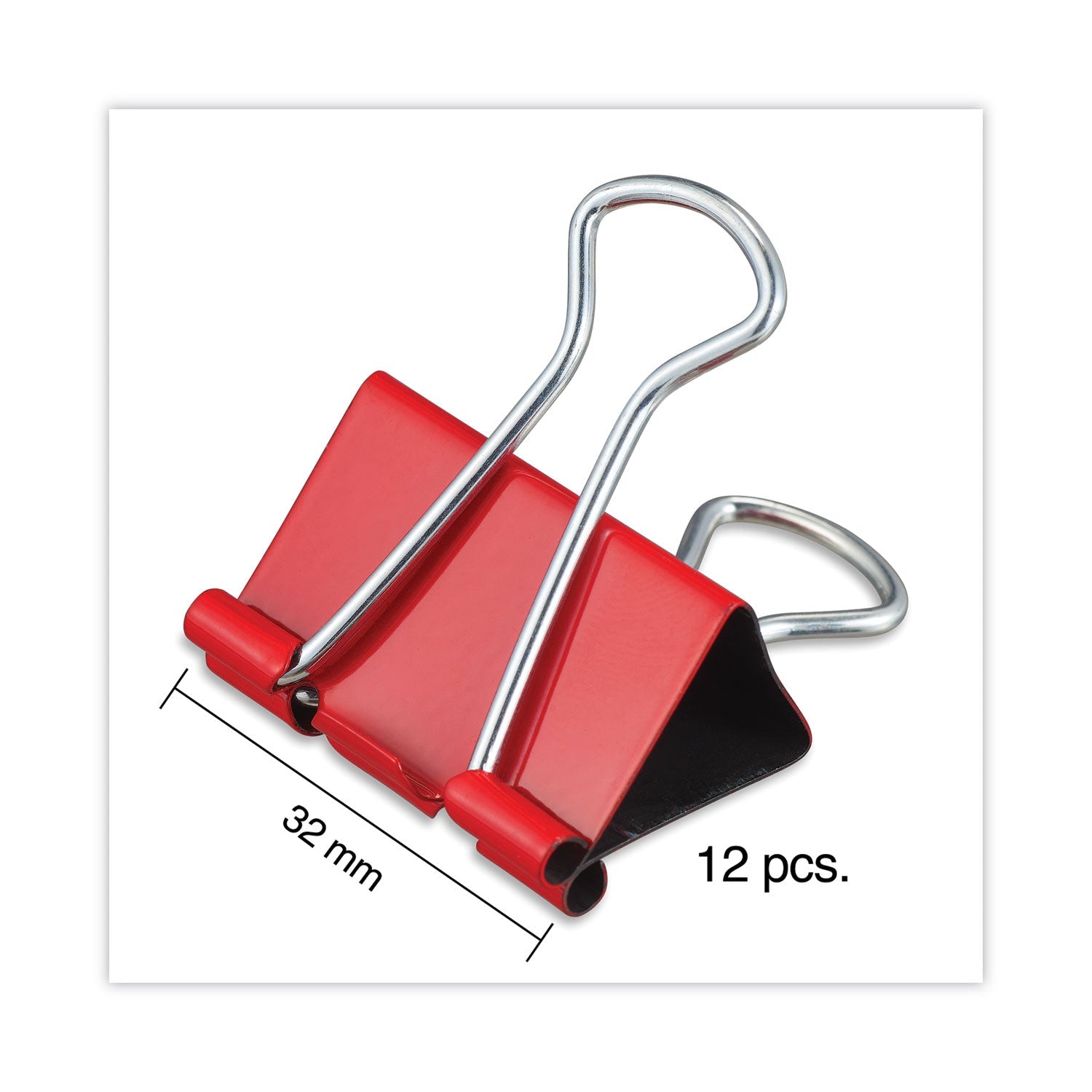 Universal Binder Clips with Storage Tub, Medium, Assorted Colors, 24/Pack