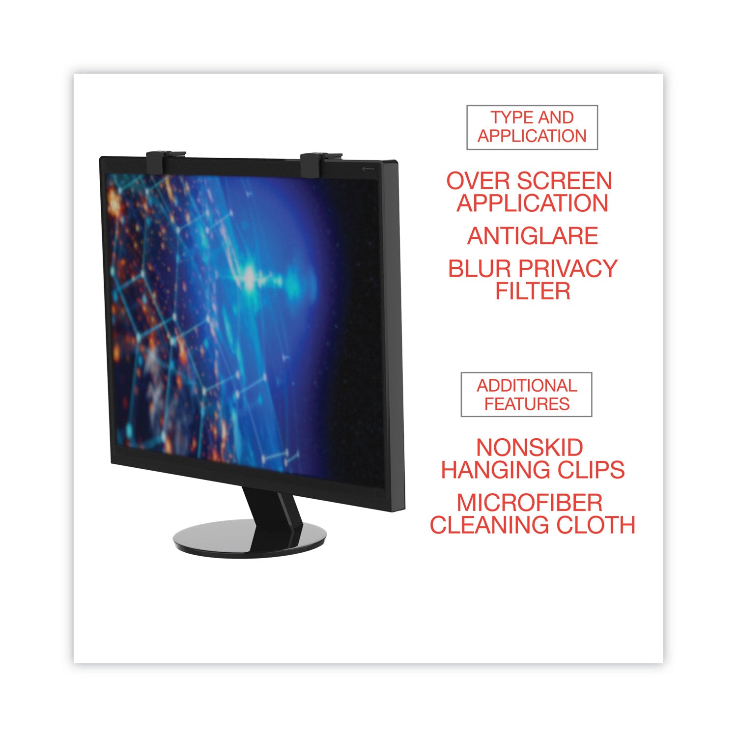 Innovera Premium Antiglare Blur Privacy Monitor Filter for 19"-20" LCD