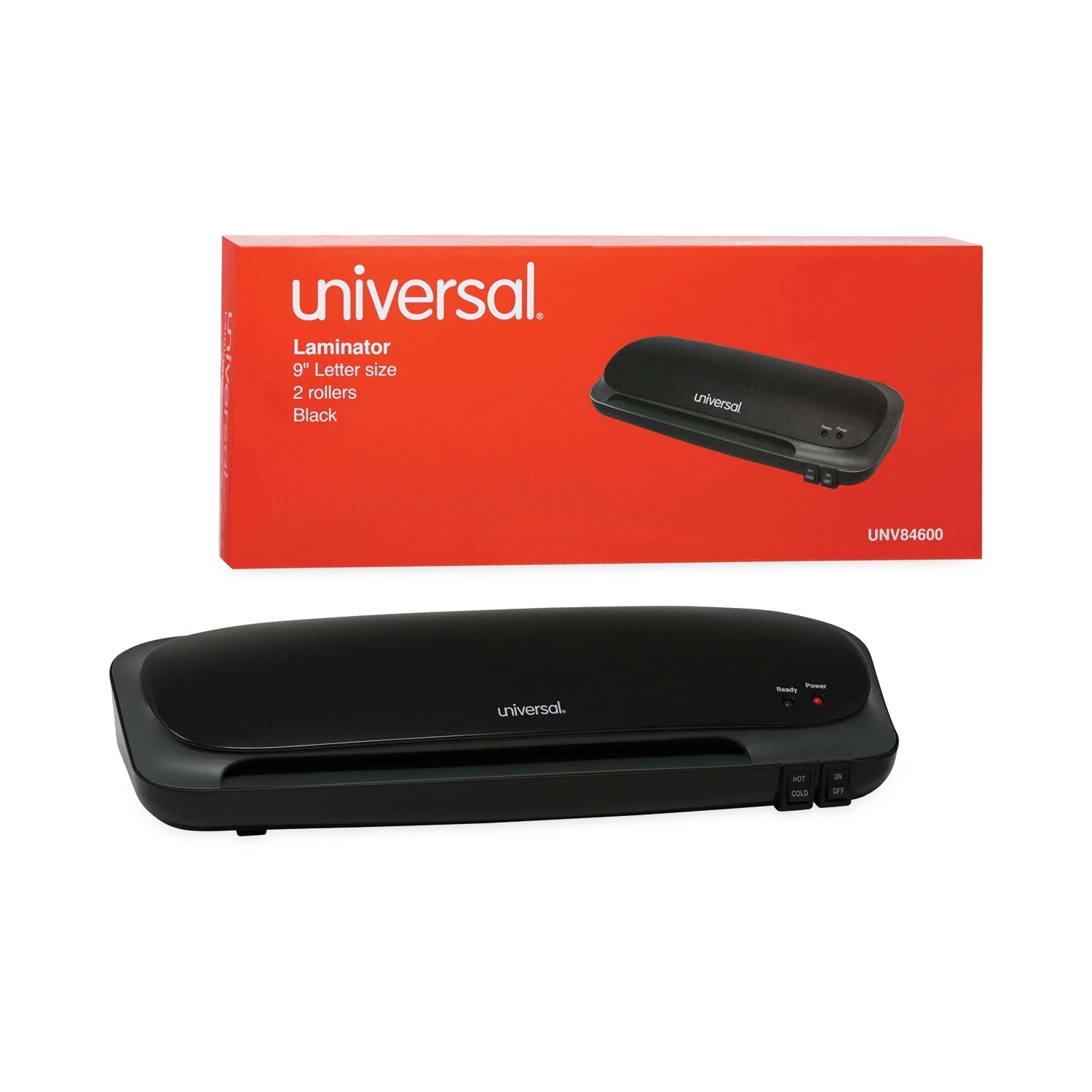 Universal Deluxe Desktop Laminator, Two Rollers, 9" Max Document Width, 5 mil Max Document Thickness
