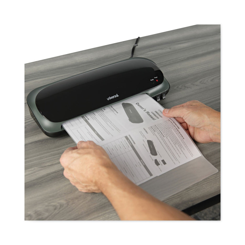 Universal Deluxe Desktop Laminator, Two Rollers, 9" Max Document Width, 5 mil Max Document Thickness