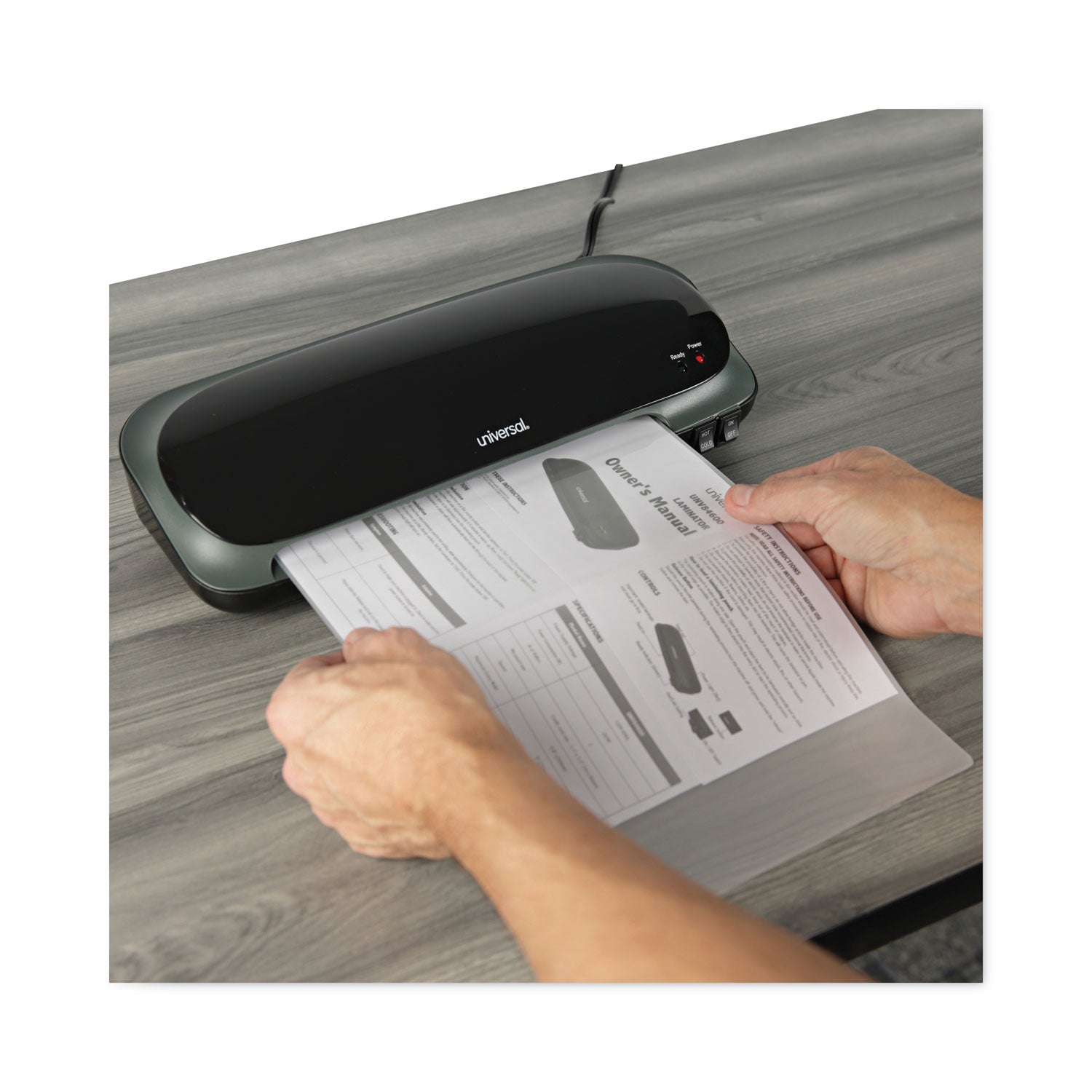 Universal Deluxe Desktop Laminator, Two Rollers, 9" Max Document Width, 5 mil Max Document Thickness