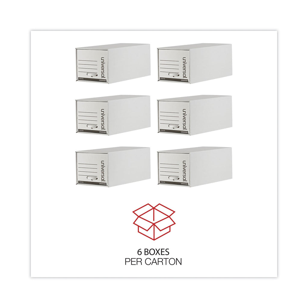 Universal Heavy-Duty Storage Drawers, Letter Files, 14" x 25.5" x 11.5", White, 6/Carton