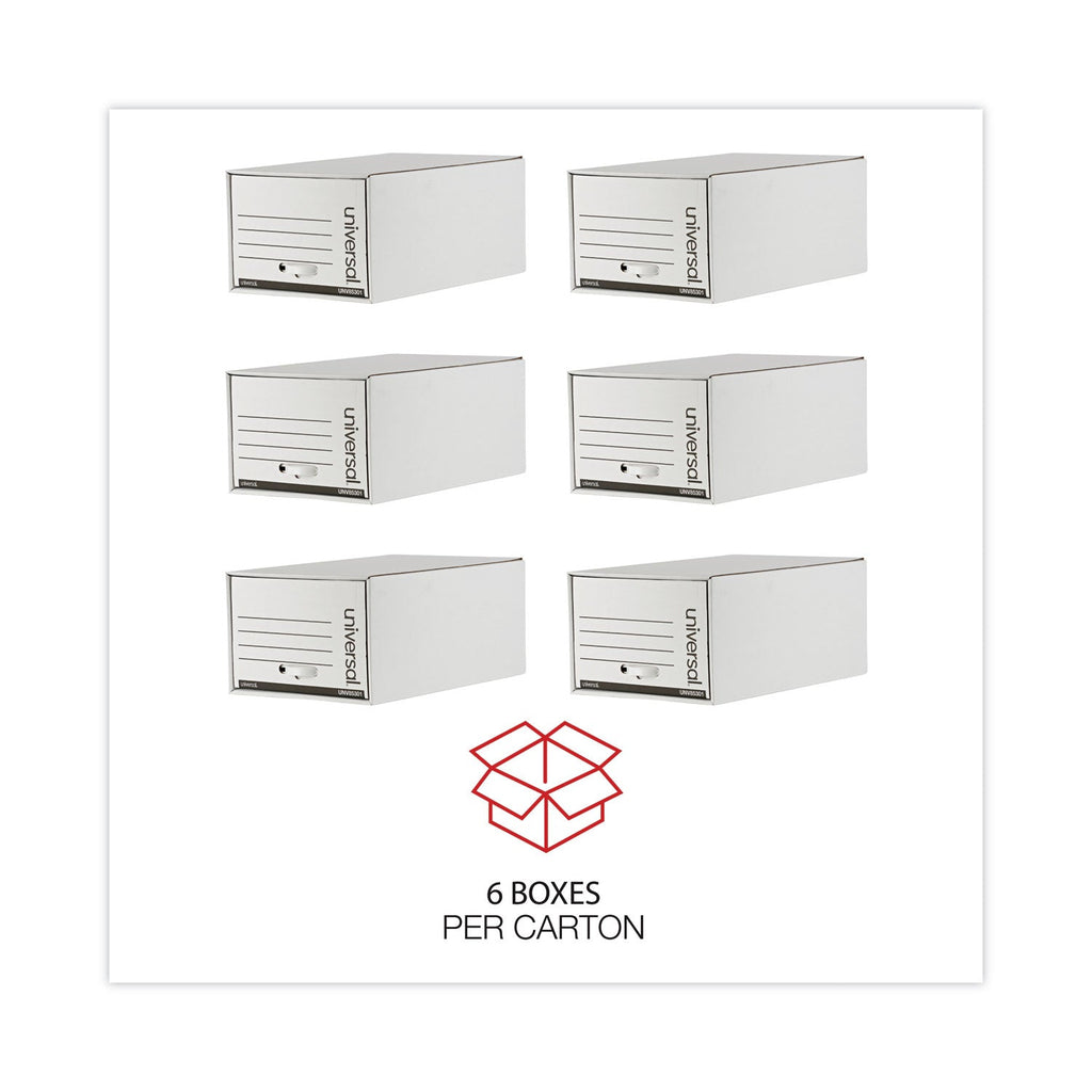 Universal Heavy-Duty Storage Drawers, Legal Files, 17.25" x 25.5" x 11.5", White, 6/Carton
