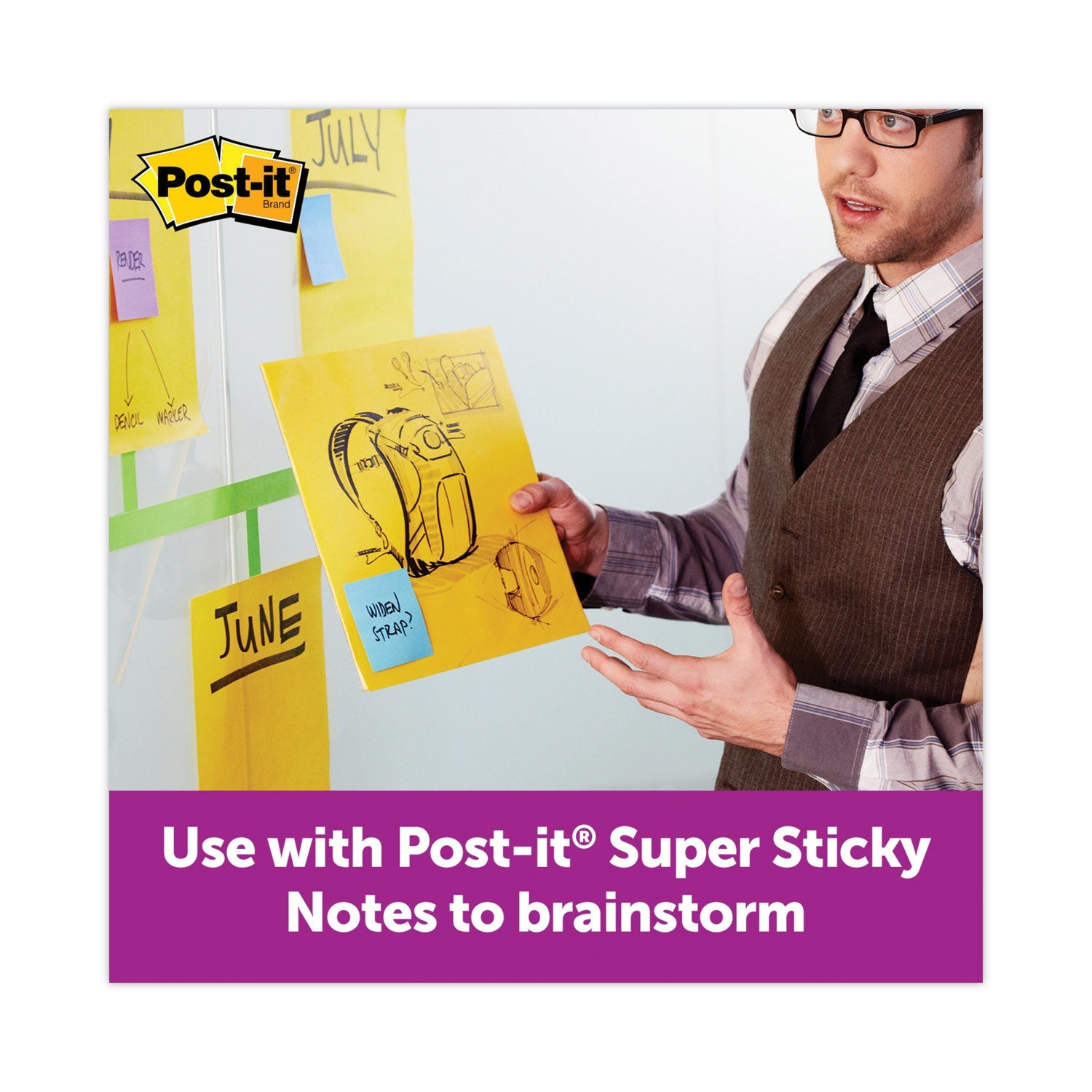 Post-it Big Notes, Unruled, 11 x 11, Green, 30 Sheets