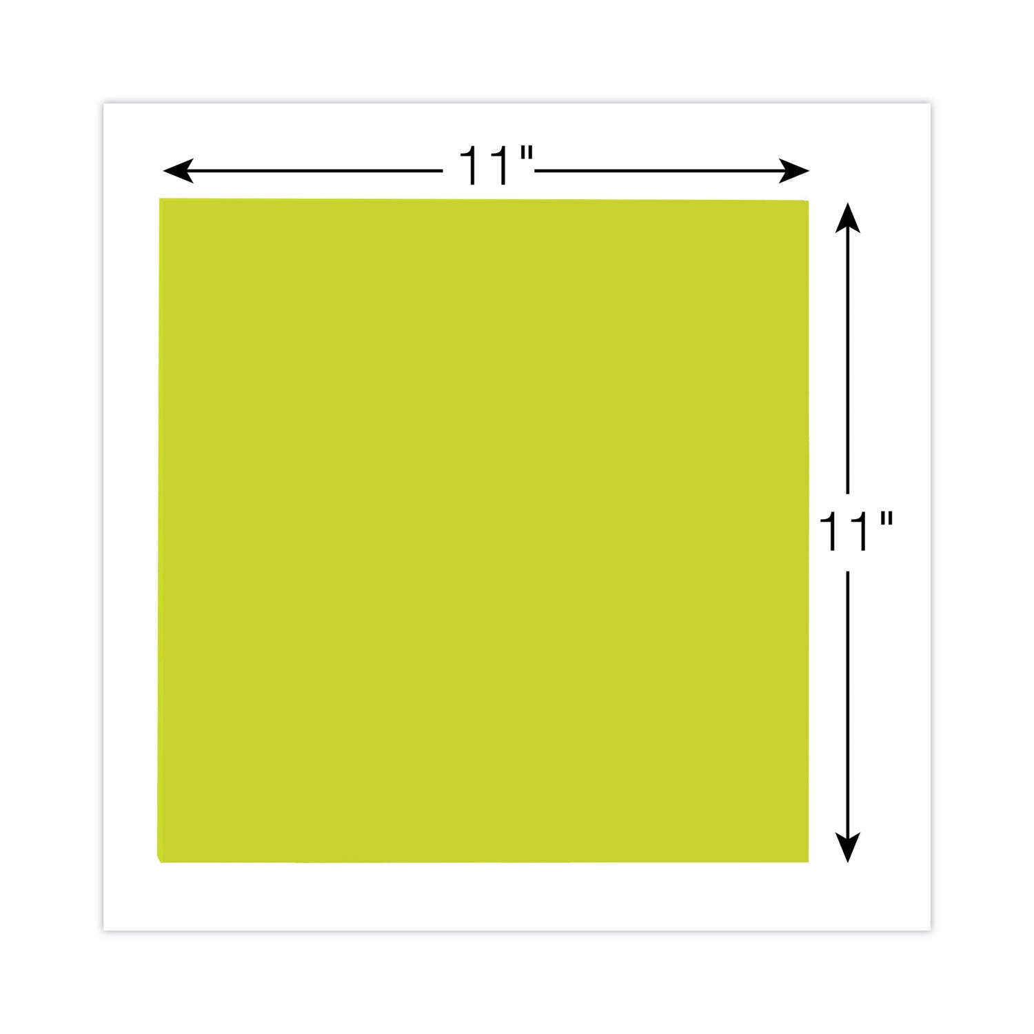 Post-it Big Notes, Unruled, 11 x 11, Green, 30 Sheets