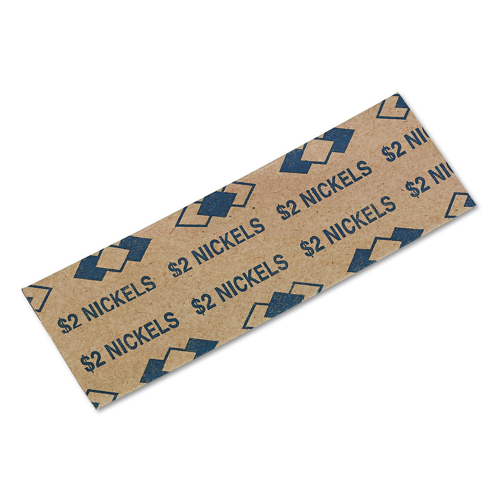 Iconex Tubular Coin Wrappers, Nickels, $2, Pop-Open Wrappers, 1000/Pack