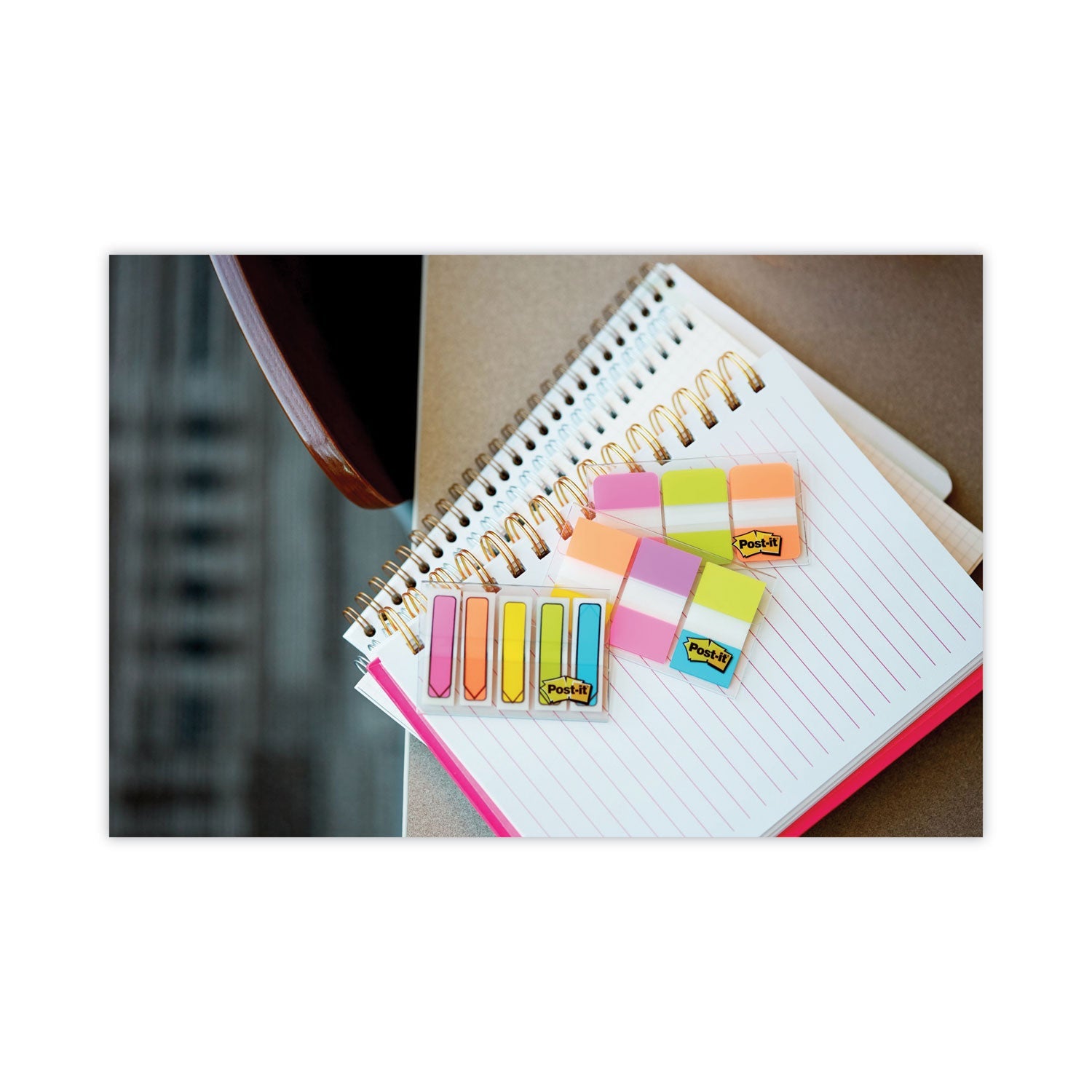 Post-it Standard Page Flags in Dispenser, White, 50 Flags/Dispenser, 2 Dispensers/Pack