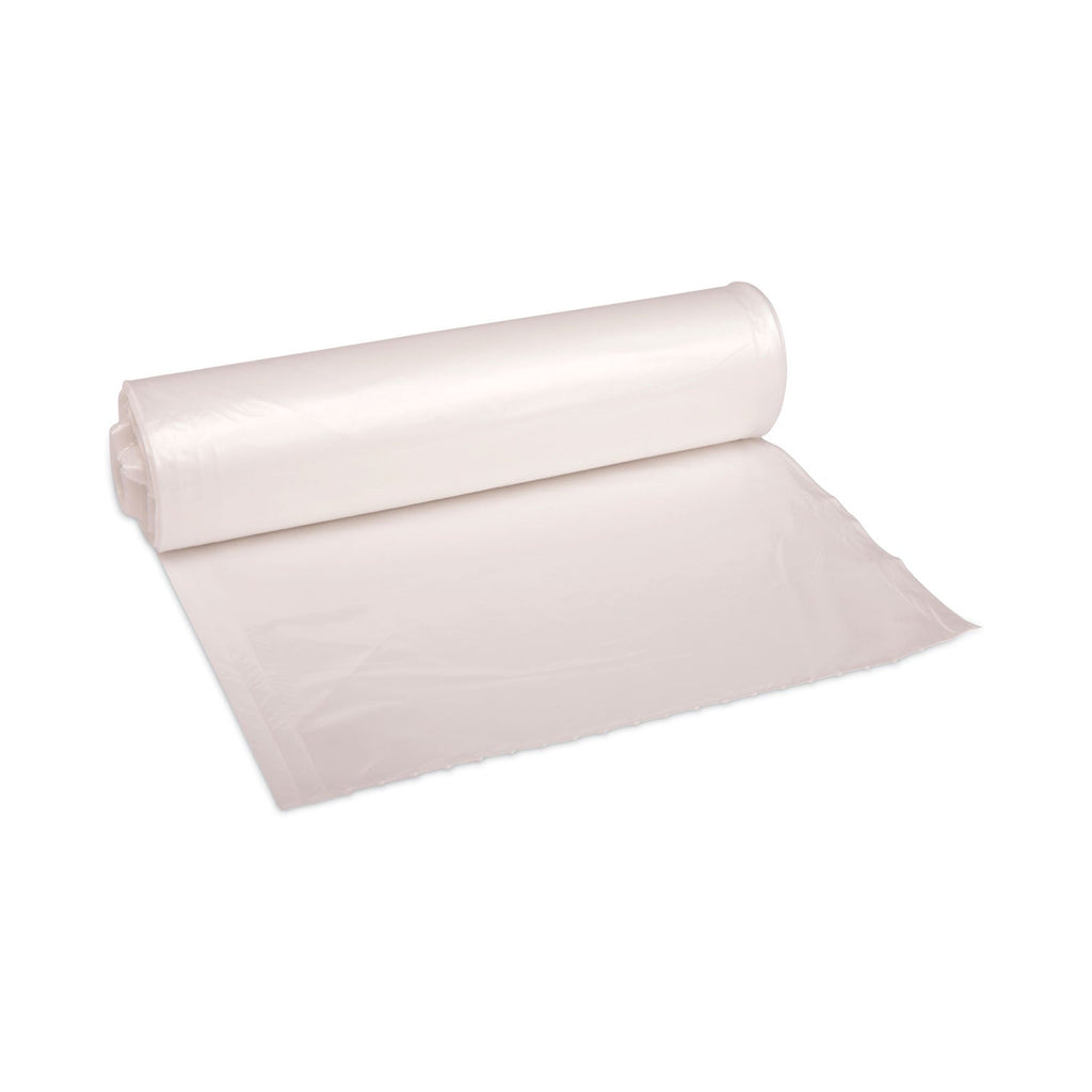Boardwalk High Density Industrial Can Liners Coreless Rolls, 30 gal, 16 microns, 30 x 37, Natural, 20 Rolls 25 Bags