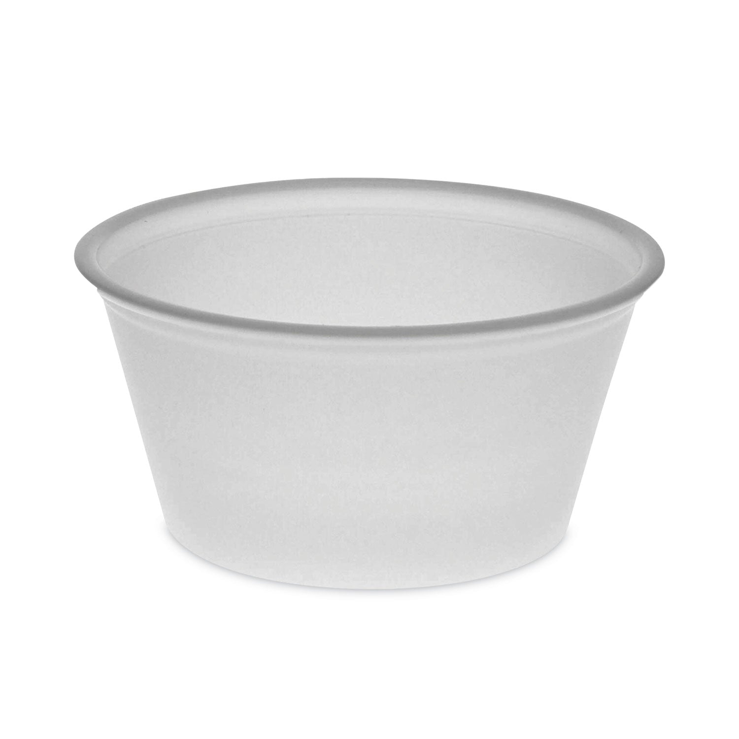 Pactiv Evergreen Plastic Portion Cup, 2 oz, Translucent, 200/Bag, 12 Bags/Carton