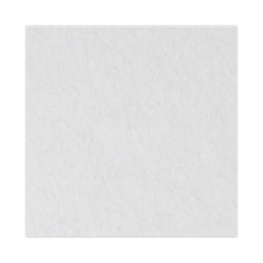 Boardwalk Polishing Floor Pads, 24" Diameter, White, 5/Carton