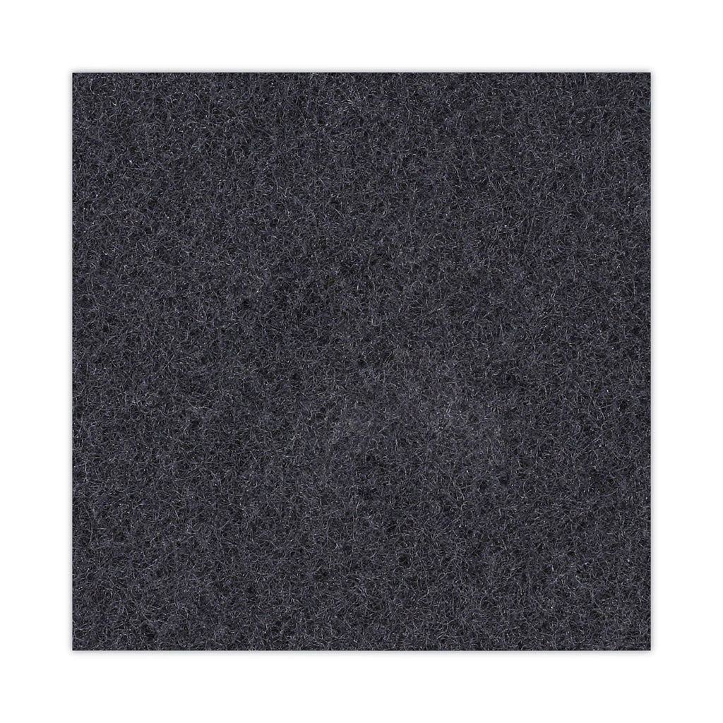 Boardwalk Stripping Floor Pads, 17" Diameter, Black, 5/Carton