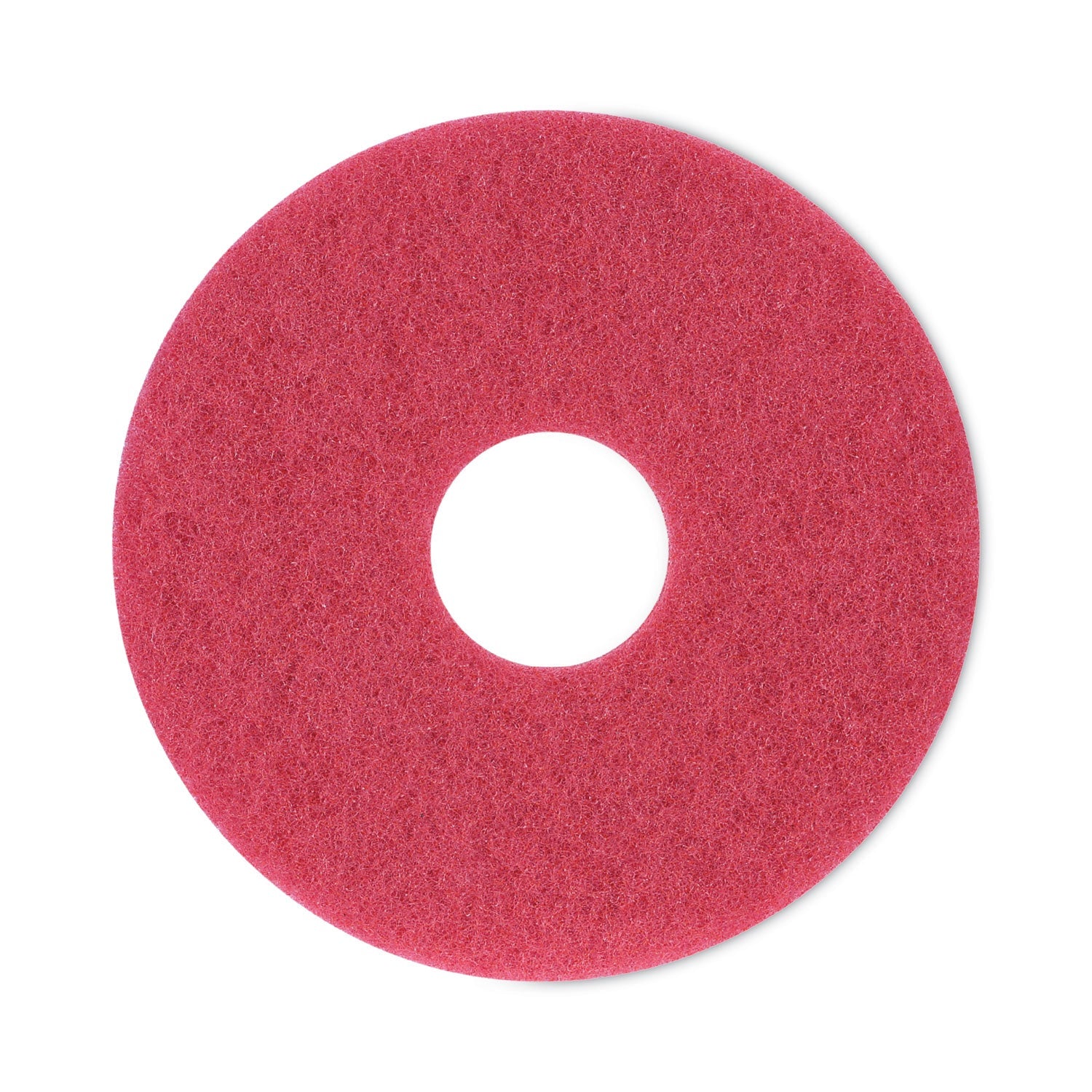 Boardwalk Buffing Floor Pads, 12" Diameter, Red, 5/Carton