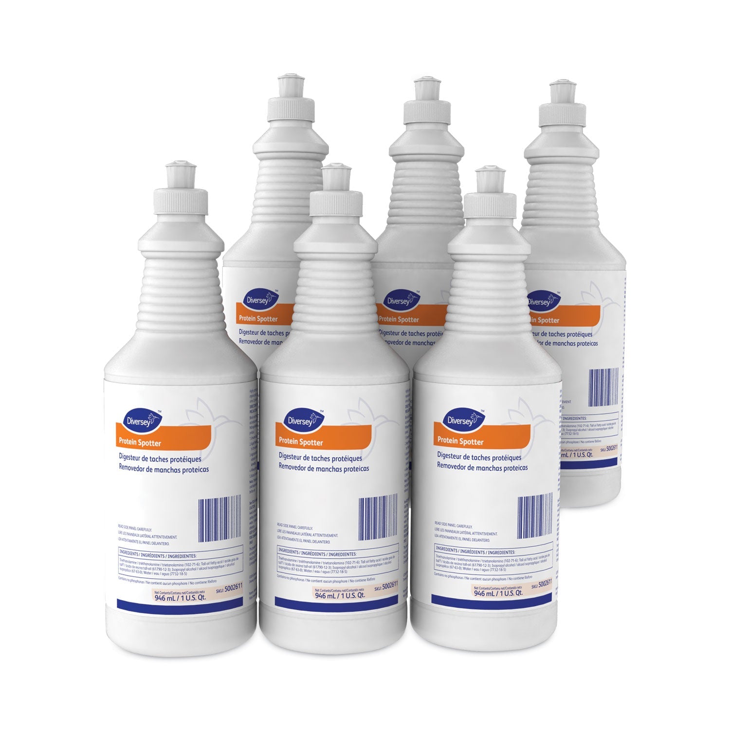 Diversey Protein Spotter, Fresh Scent, 32 oz Bottle, 6/Carton
