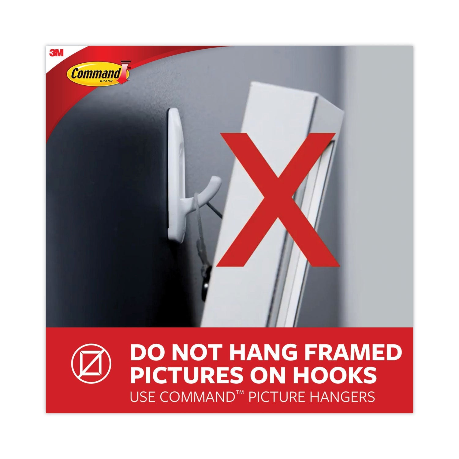 Command Decorative Hooks, Medium, Brushed Nickel, 2 Hook and 4 Strips/Pack