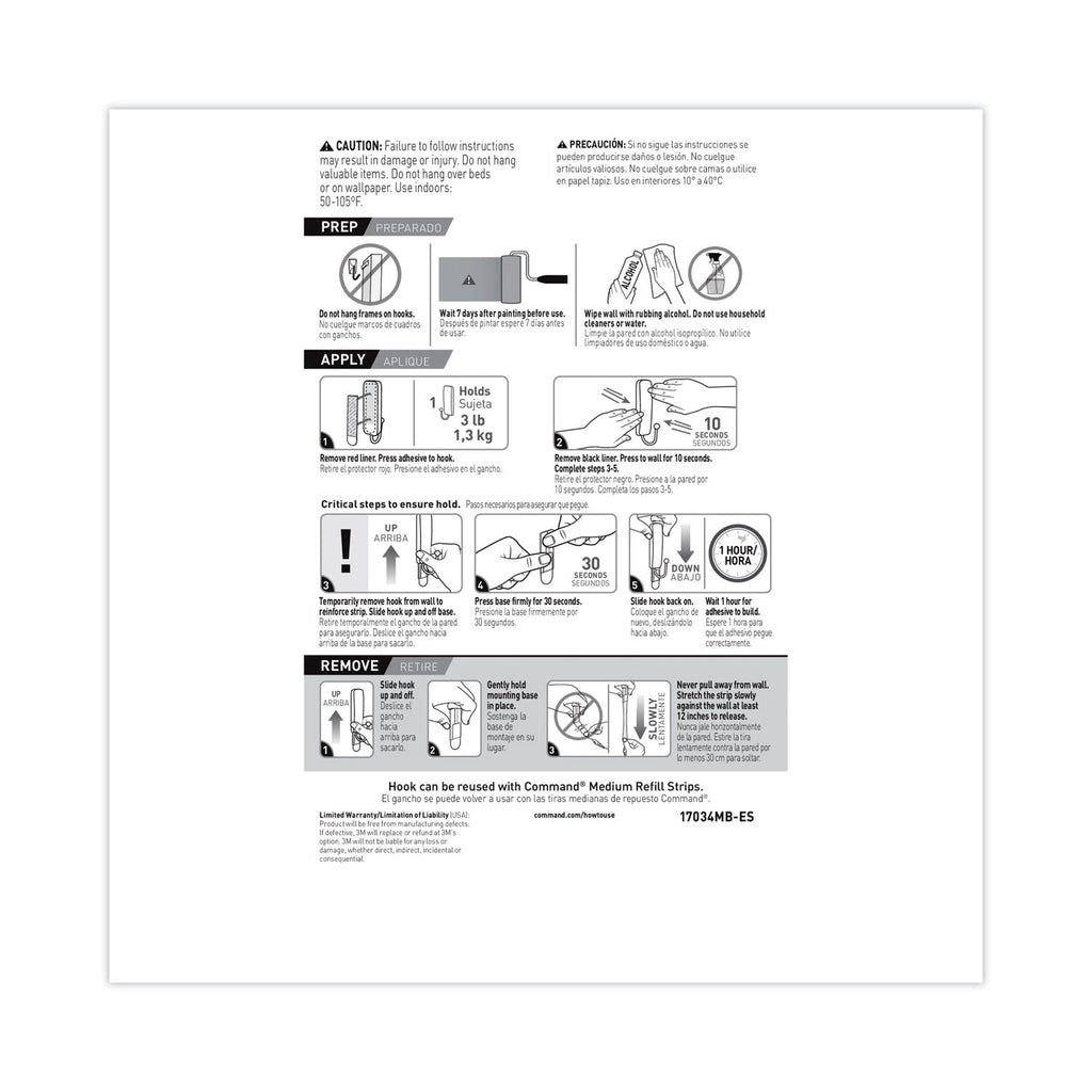 Command Decorative Hooks, Medium, Brushed Nickel, 2 Hook and 4 Strips/Pack